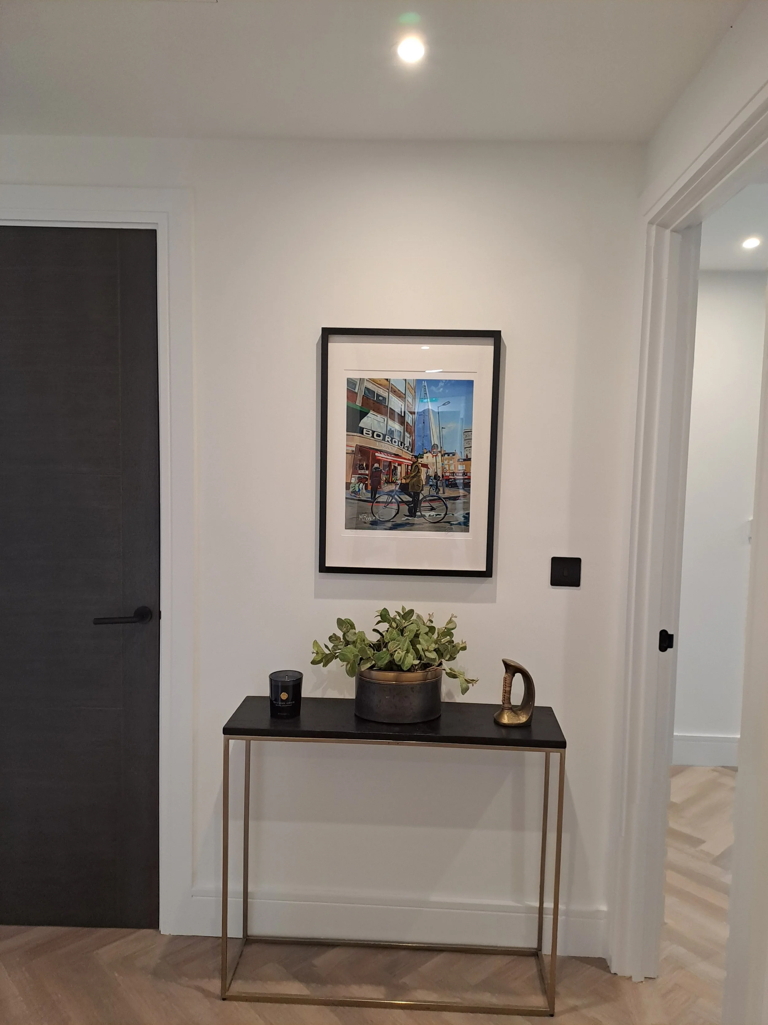 Console Table with Artwork by M.Rodwell
