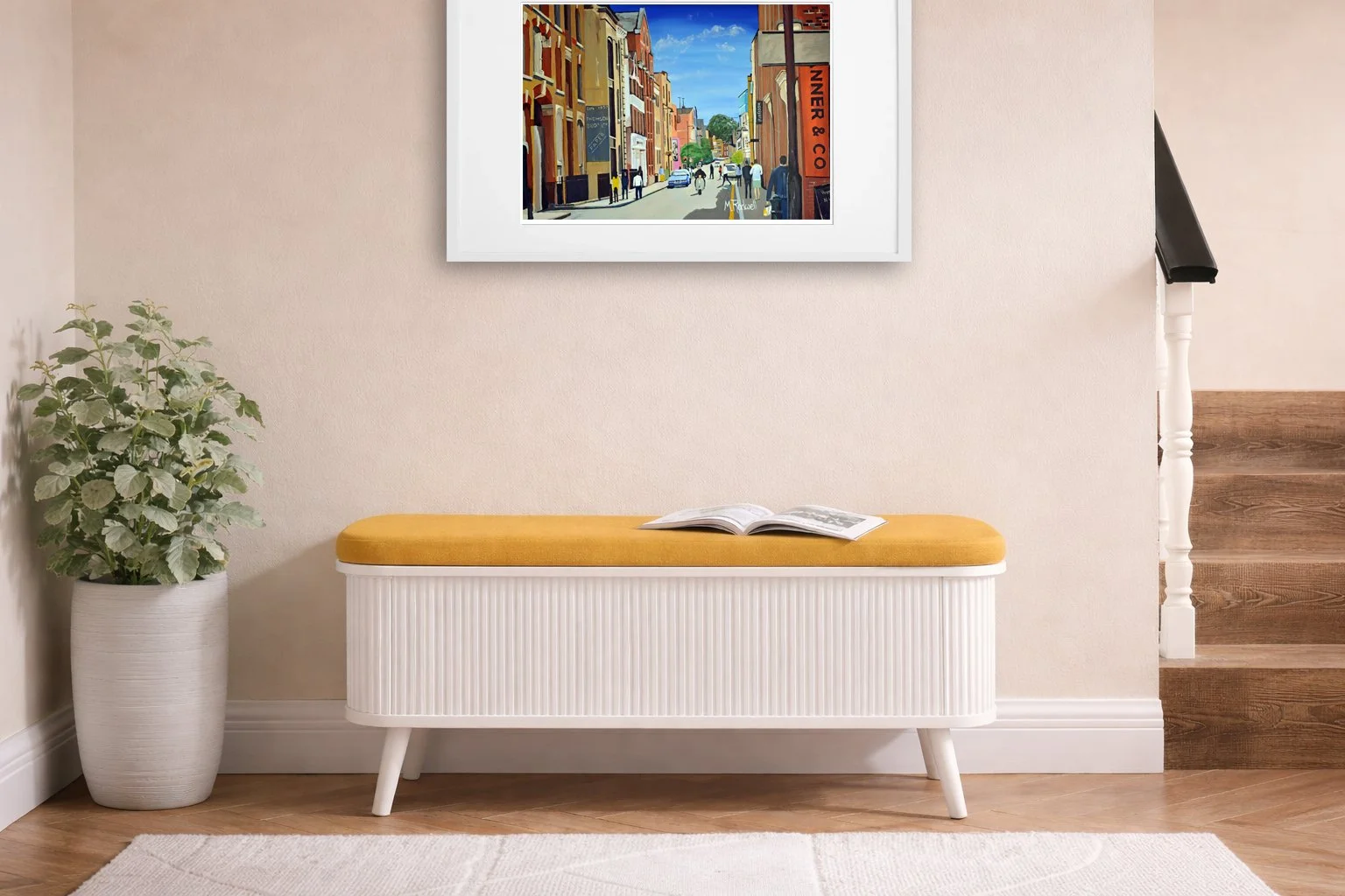 Bermondsey Street Print displayed in Hallway of Home