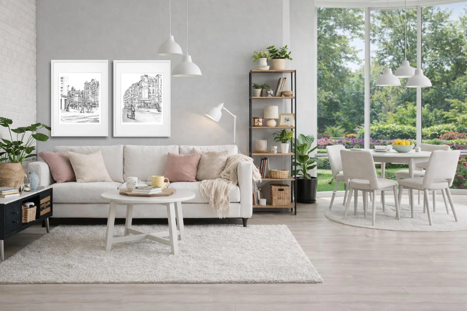 Marylebone High Street Pencil Drawings.  Home Interior Ideas