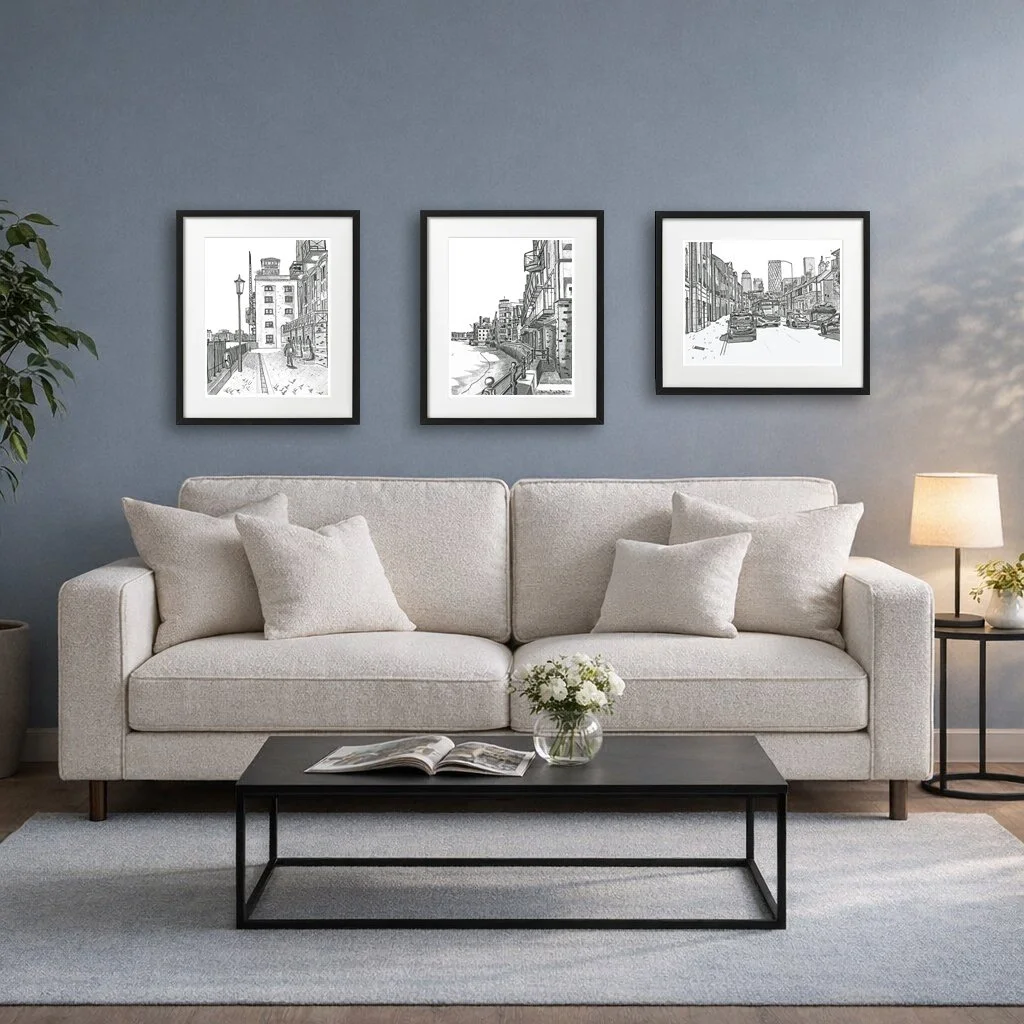 Rotherhithe Pencil Prints Frame.  Home Interior Ideas