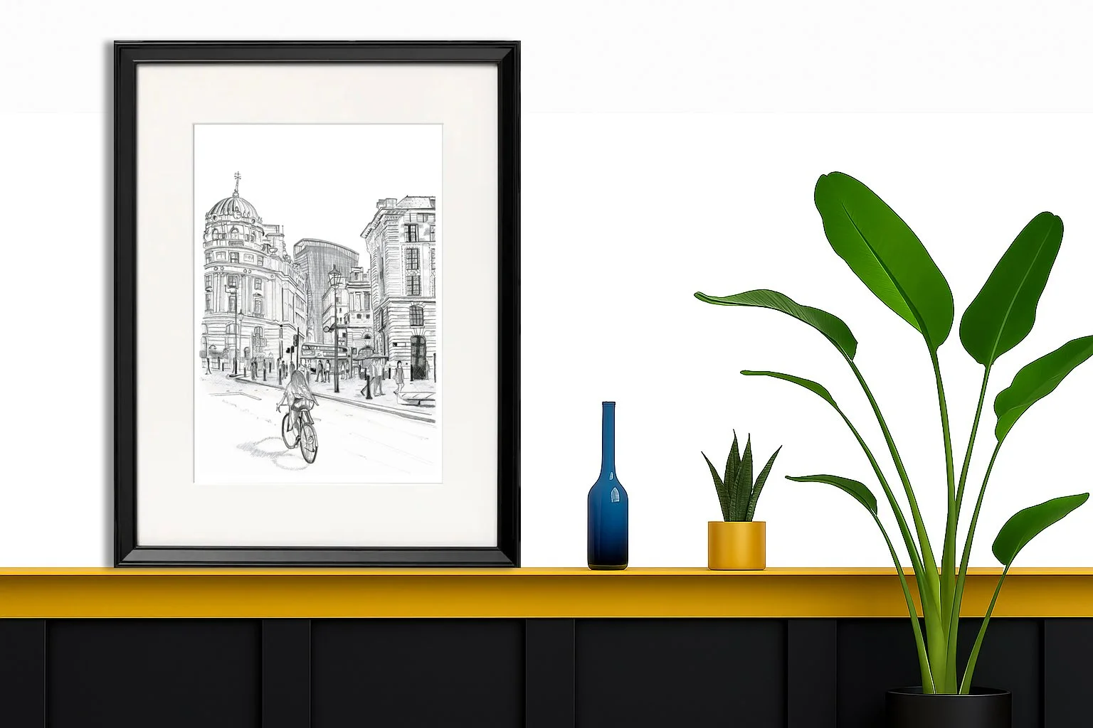 Bank Station Cornhill Pencil Print.jpg