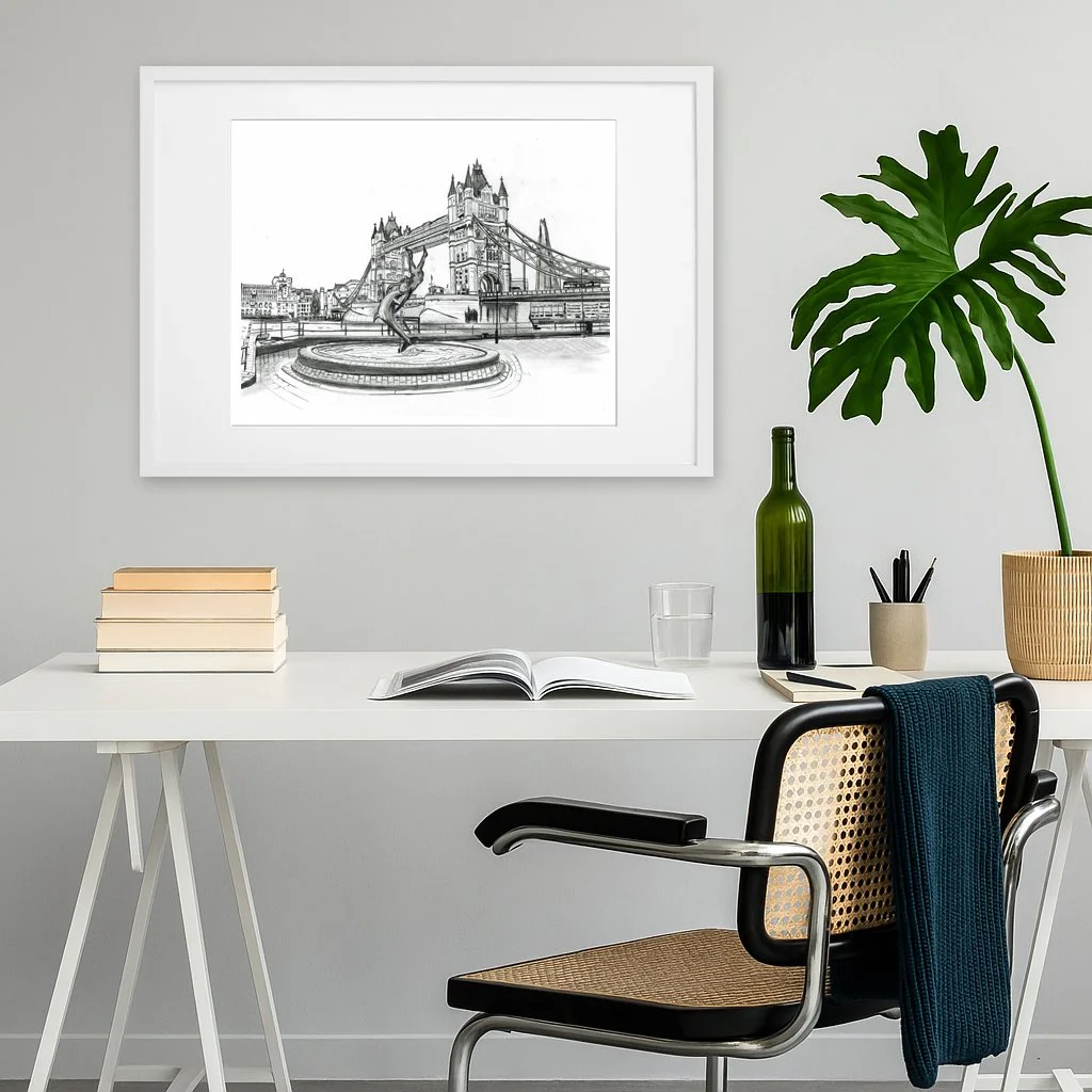 Tower Bridge Dolphin White Desk.jpg