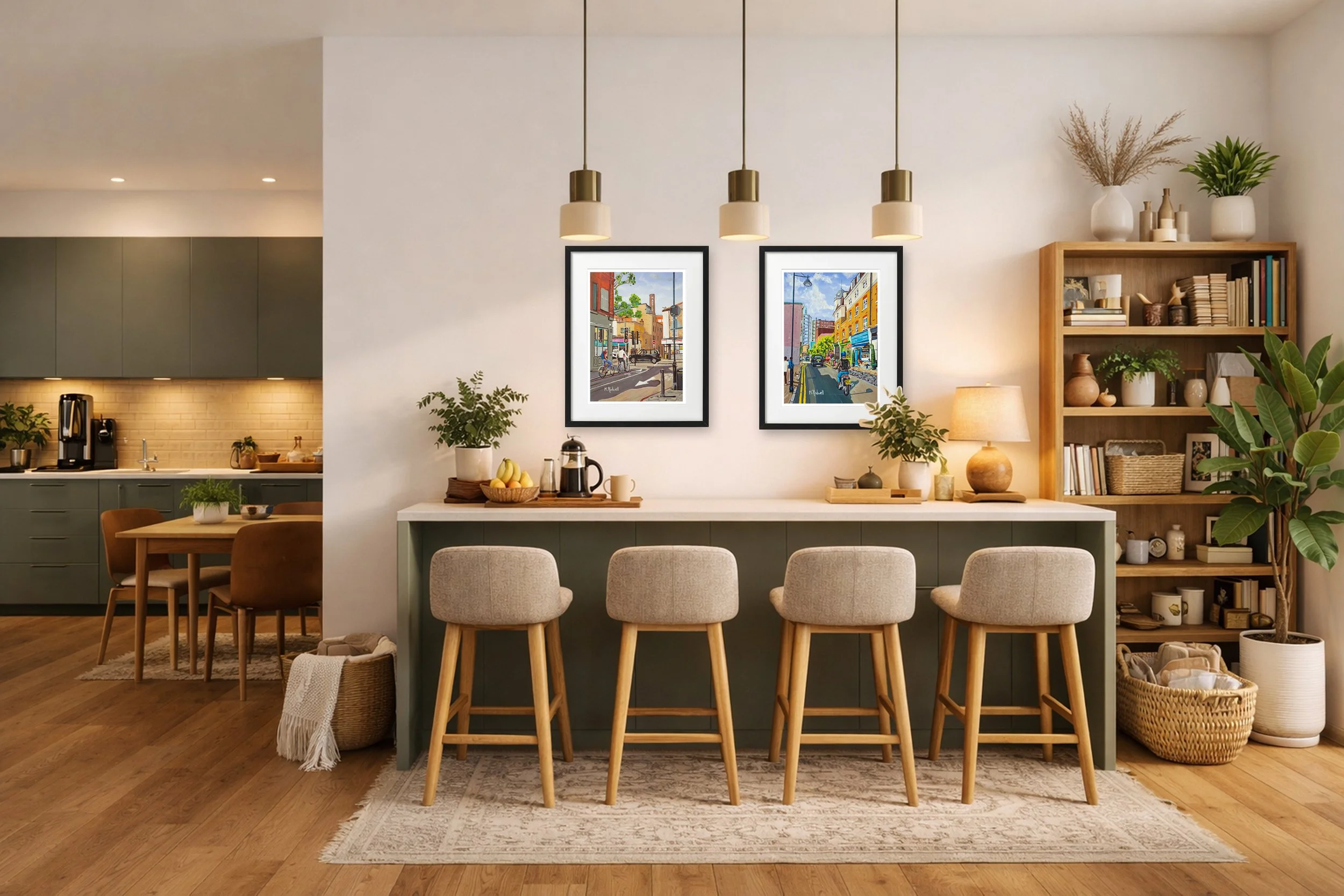 Bermondsey Limited Edition Prints - Kitchen Bar display