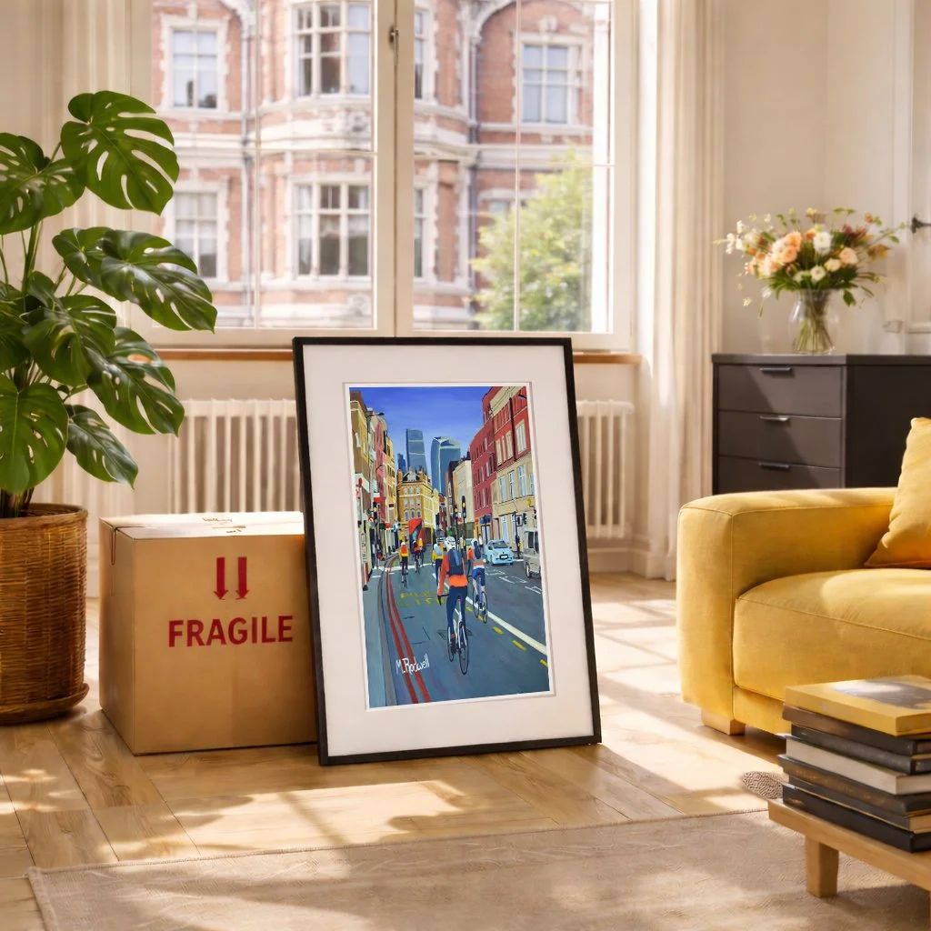Borough High Street Print - Sitting on floor ready to hang