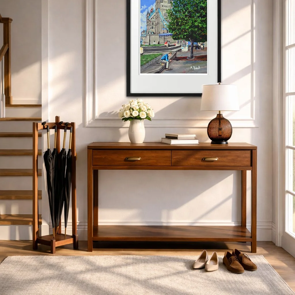 Tower Bridge Lover Man London Print.  Displayed in Hallway