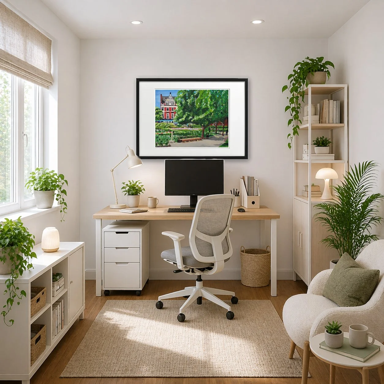 Pottersfield Park, Tower Bridge Print in Home Office