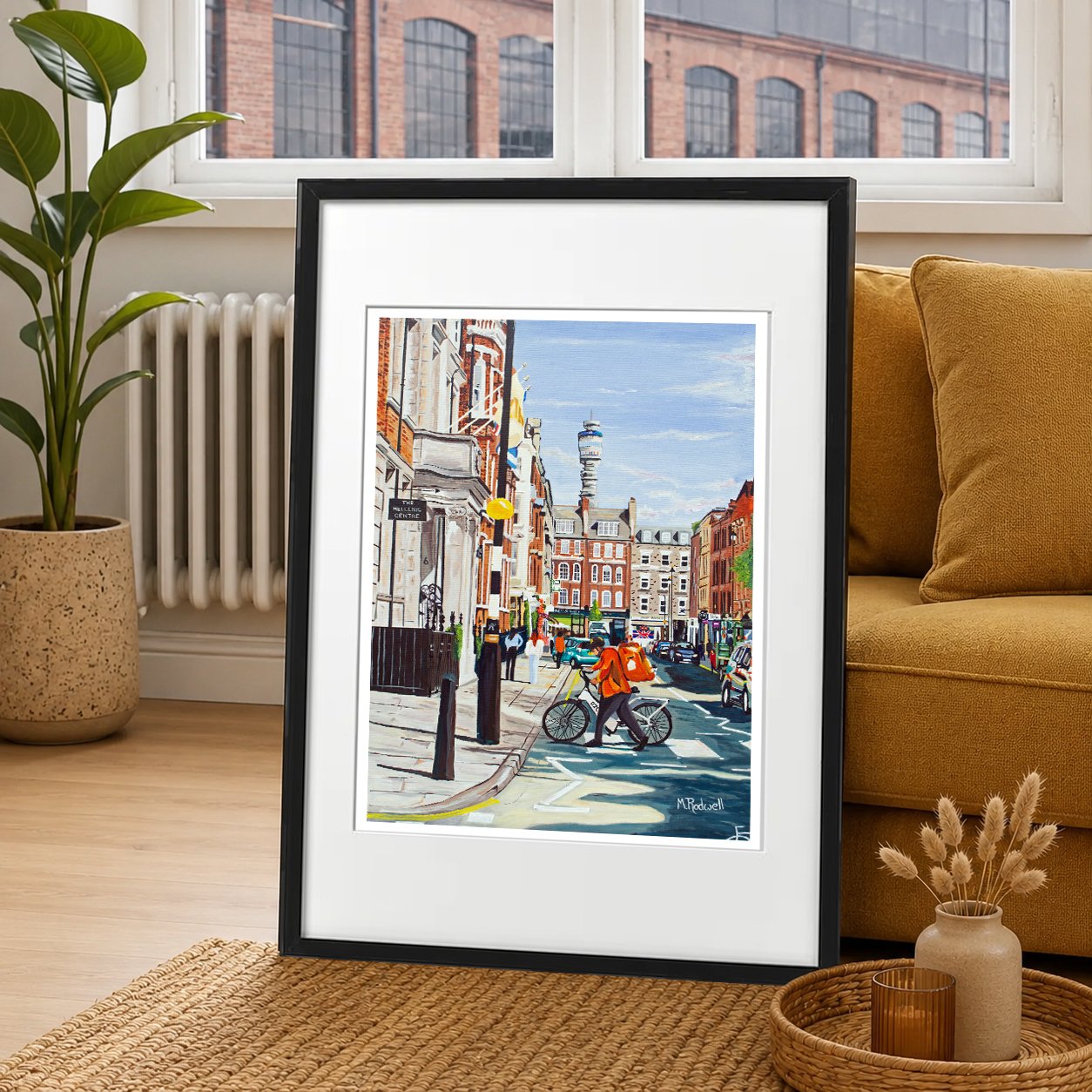 Colourful artwork of Paddington Street Marylebone by Magnus Rodwell