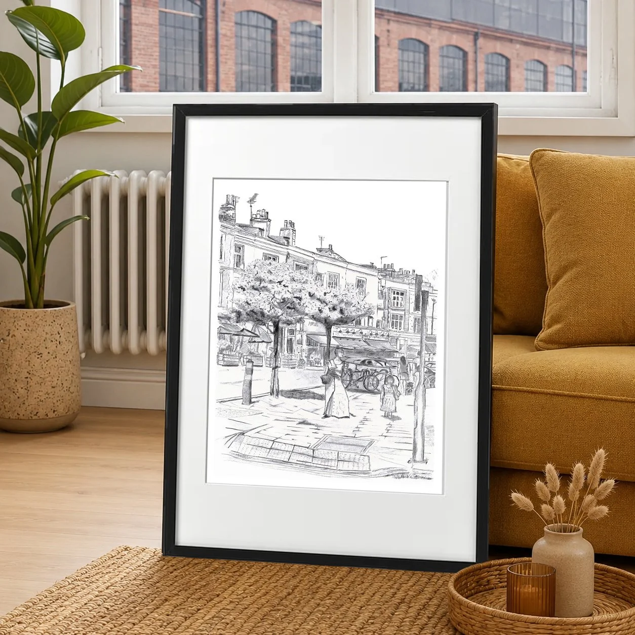 Pencil Drawing of Regents Park Primrose Hill 