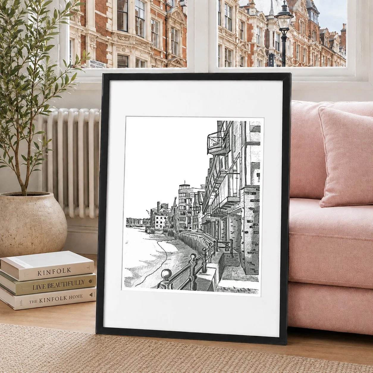 Rotherhithe Pencil Print of London by Magnus Rodwell