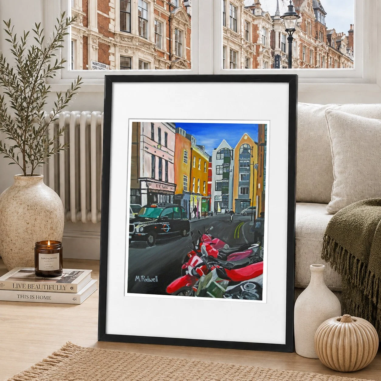 Street Scene of Morocco Street Bermondsey.  London Print by Magnus Rodwell