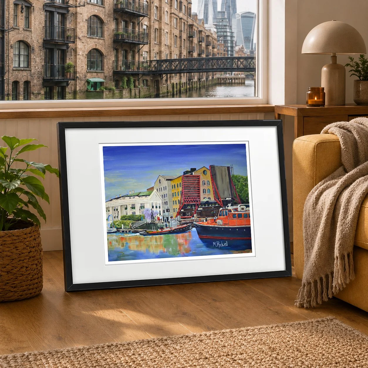 St Katharine Dock Colour London Print