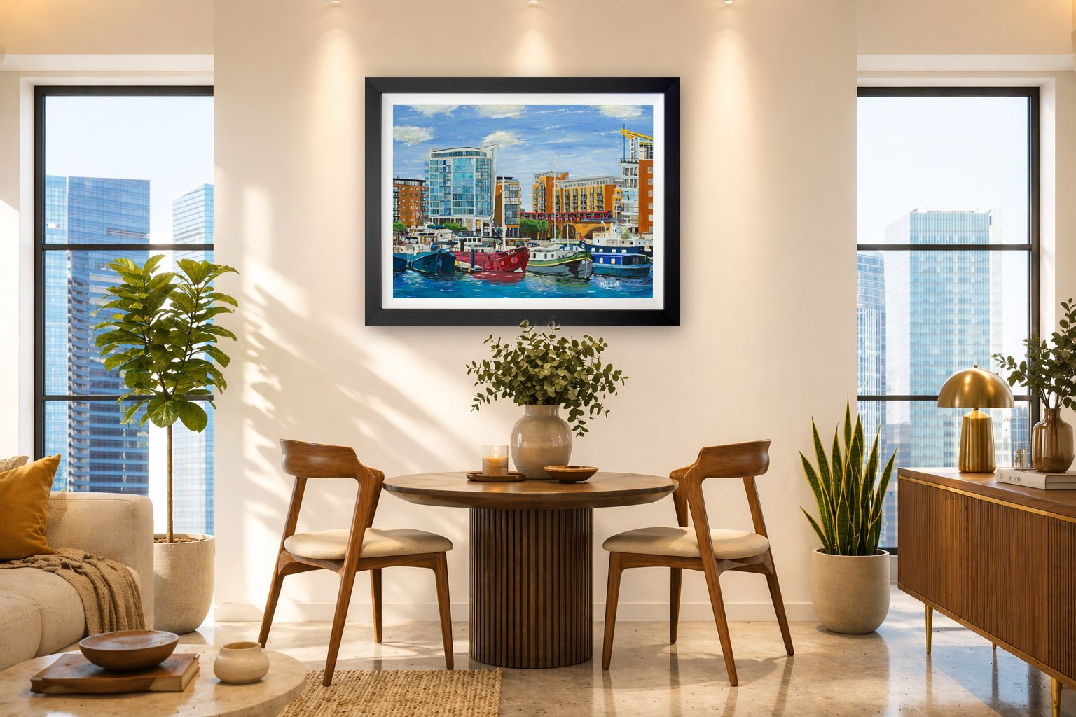 Limehouse Basin Acrylic Painting