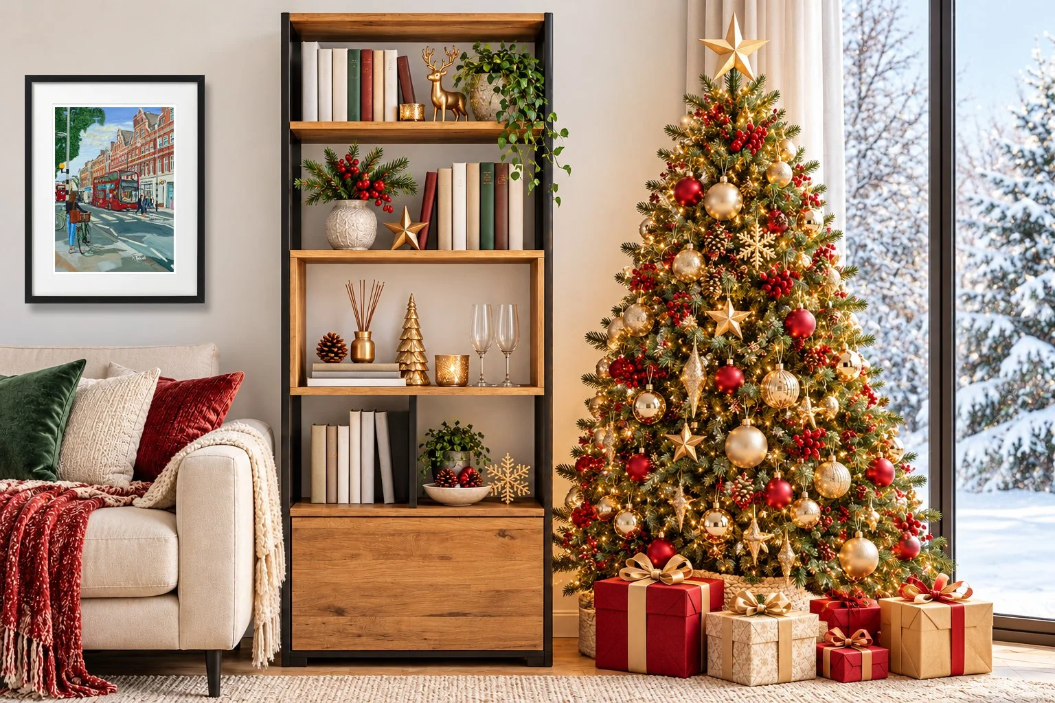 Christmas Decoration and London Artwork by M.Rodwell