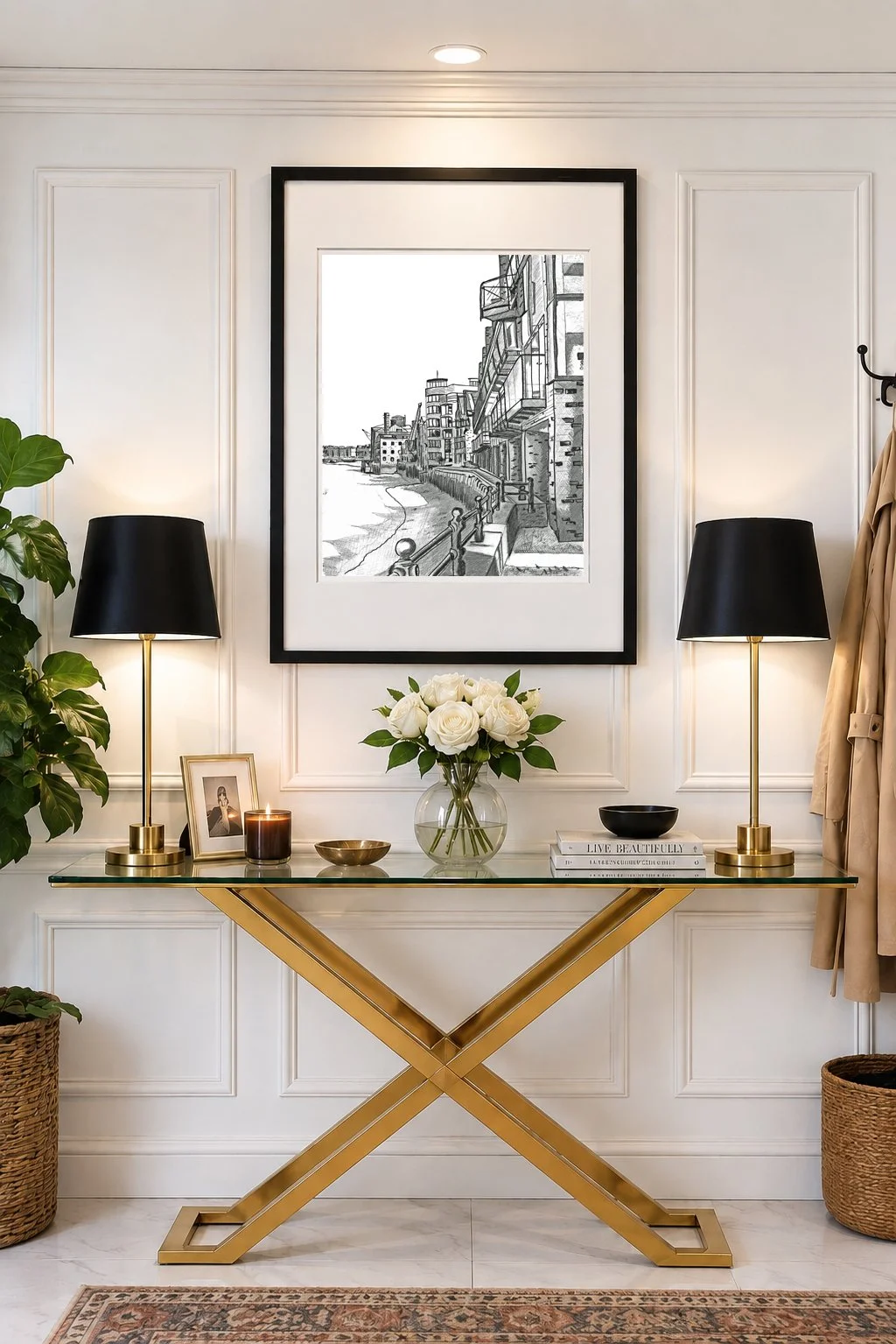 Rotherhithe Pencil Print Framed Displayed.jpg