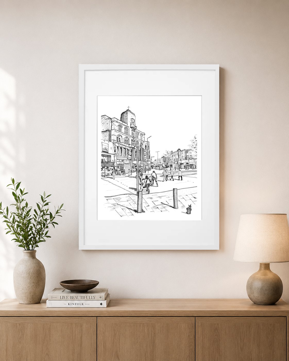 Peckham High Street Pencil Print by Magnus Rodwell.jpg