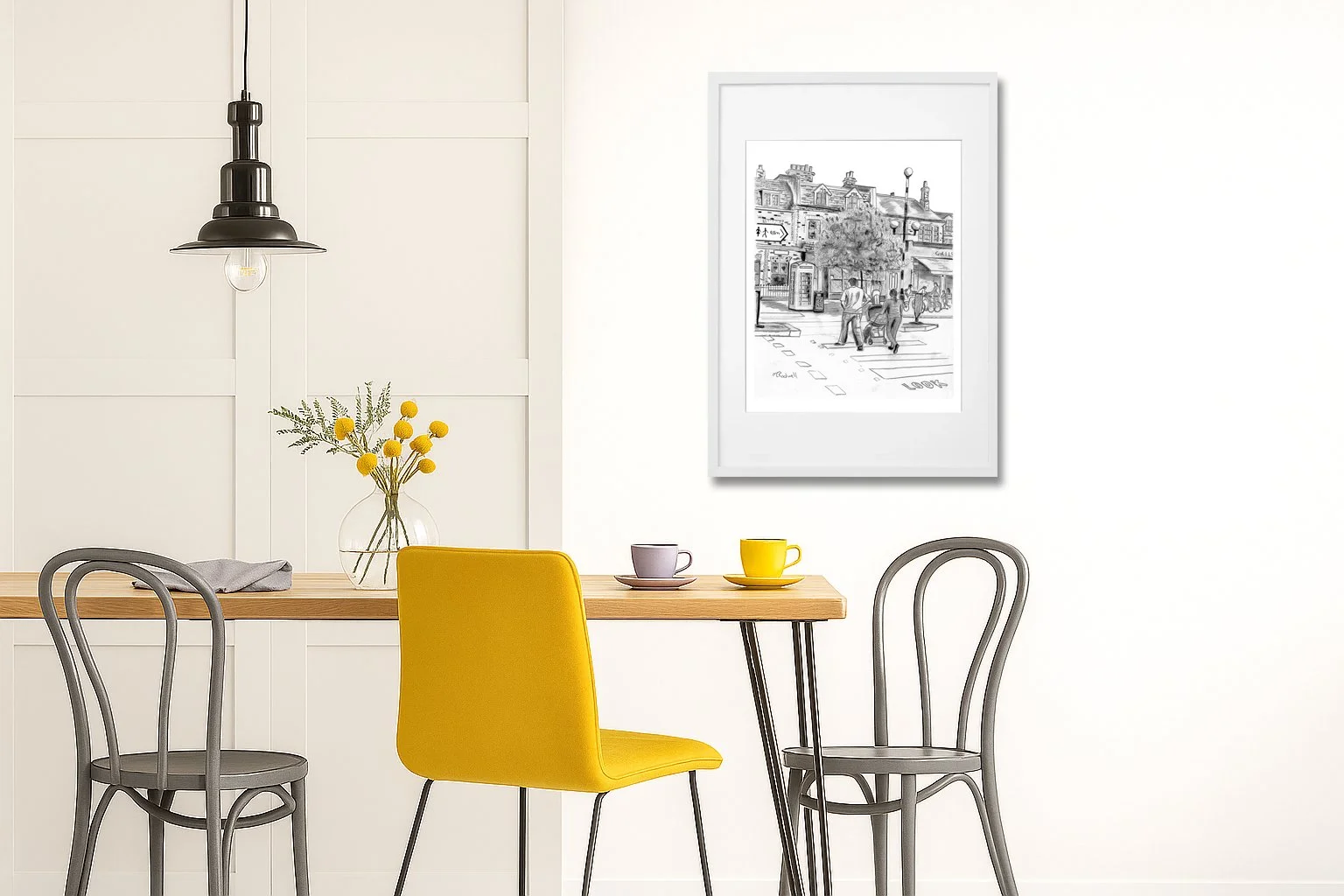 Dulwich Village Pencil Wall Art for the Home
