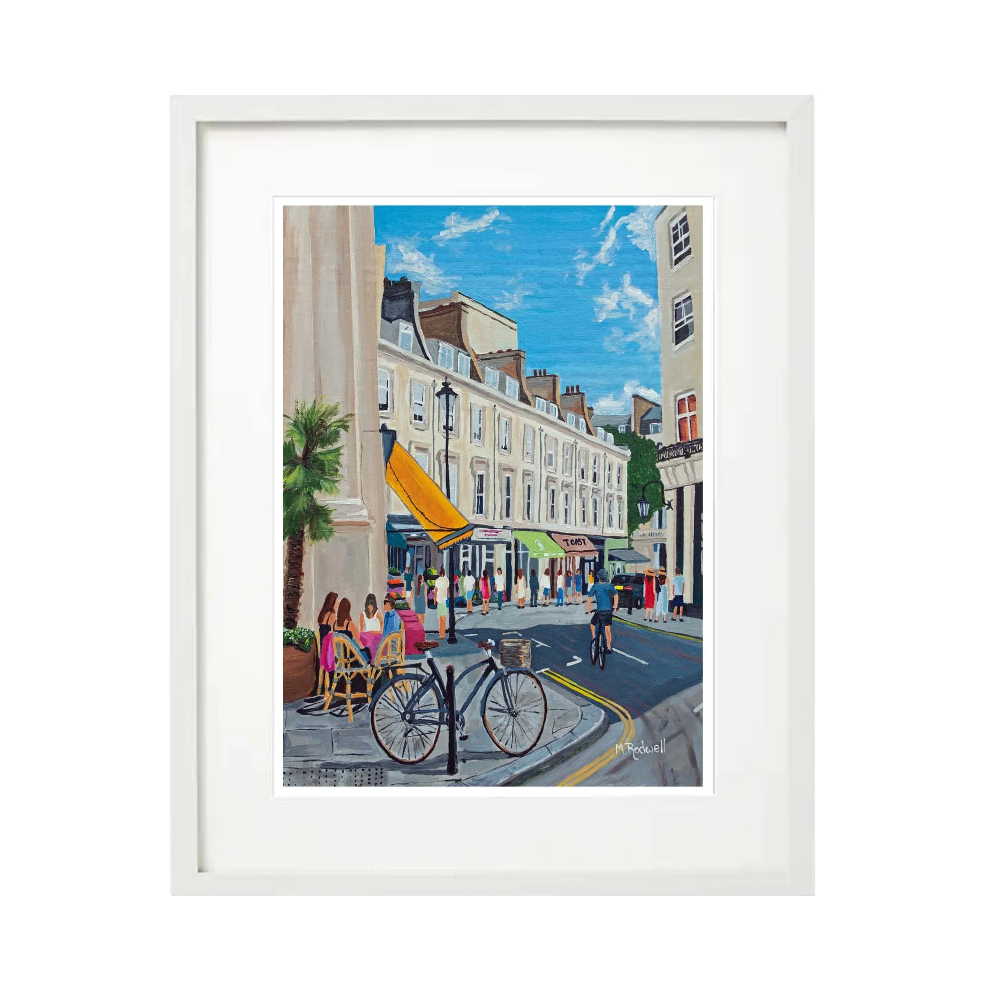 Framed print of Formosa Street Little Venice, London painted by M.Rodwell