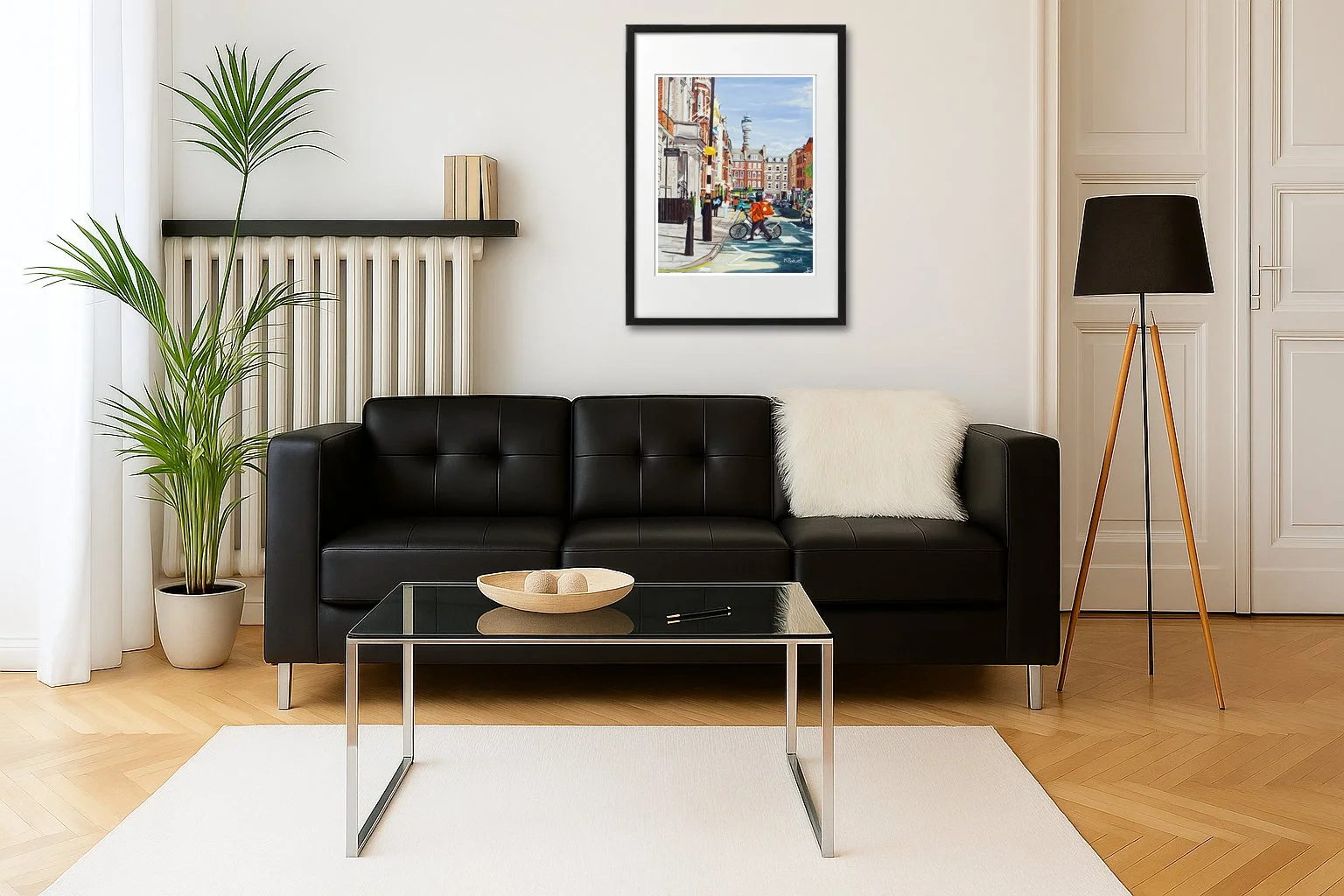 Paddington Street Impressionist Artwork Framed.  Interior Wall Ideas