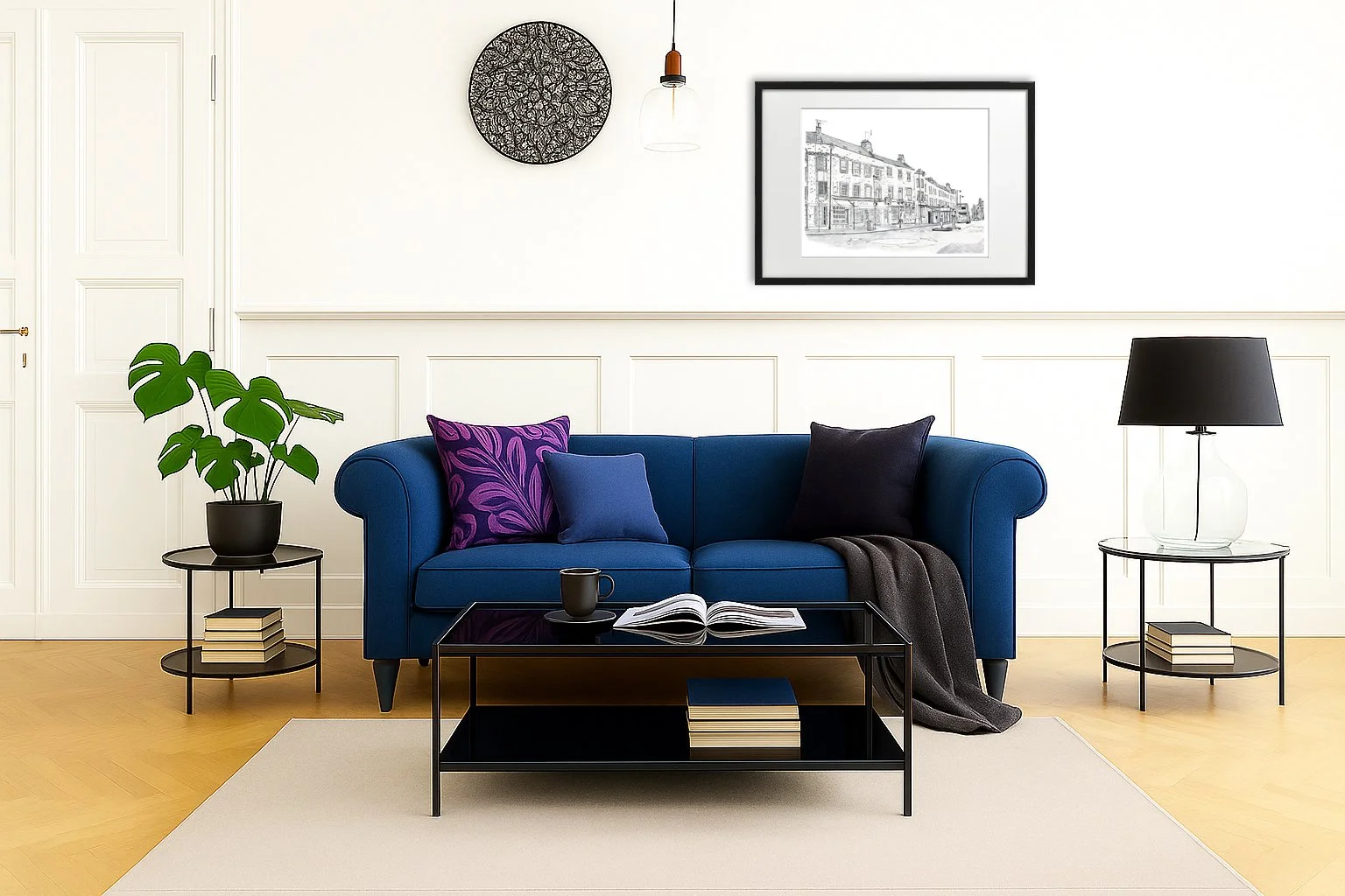 Highgate Hill Gails Pencil Print London