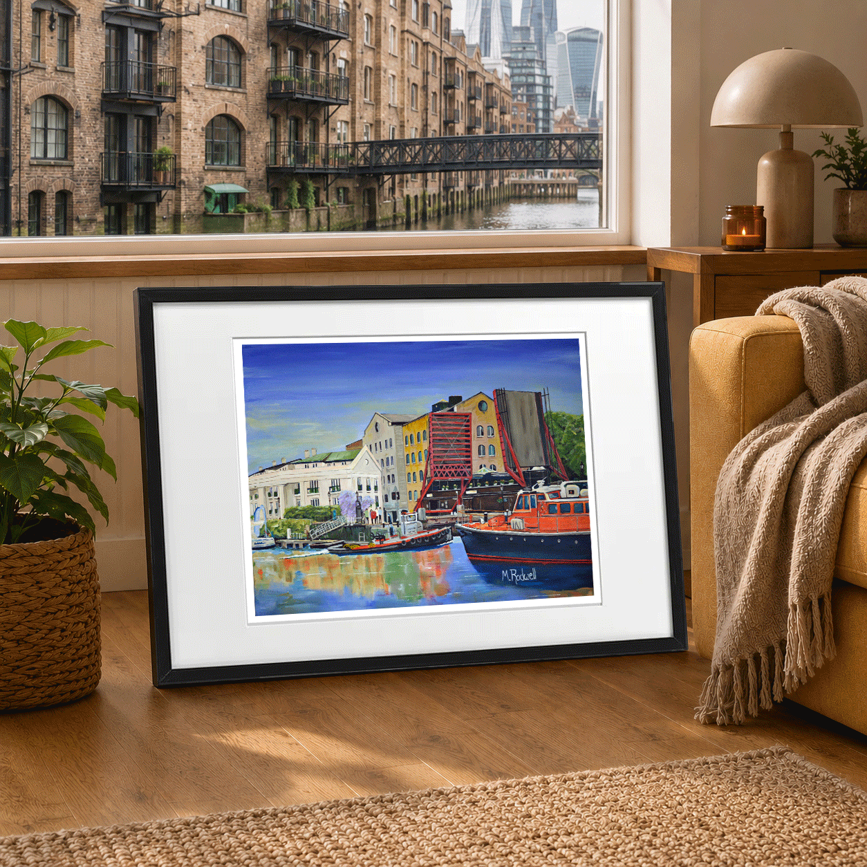St Katharine Dock Print Harbour View North London