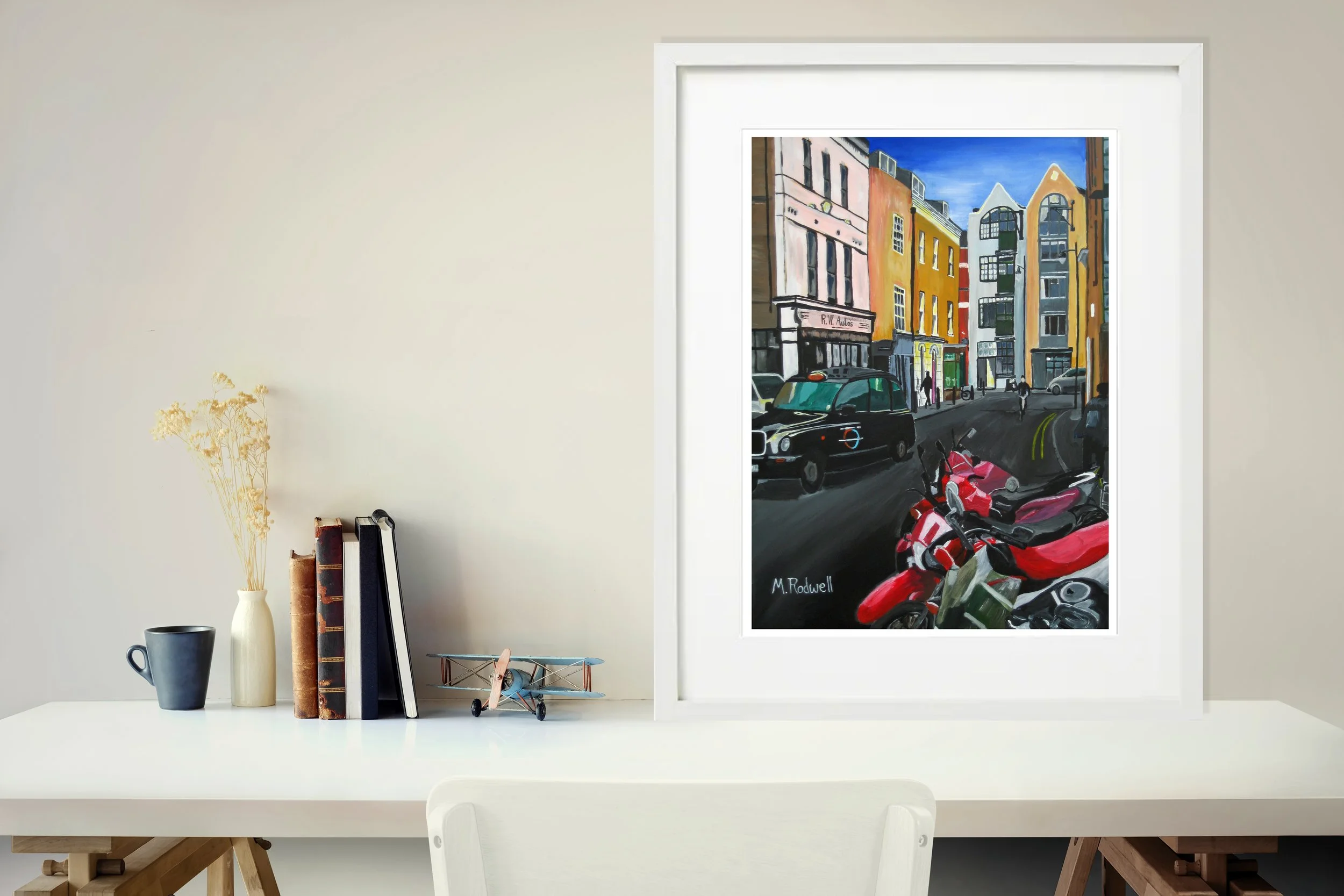 Morocco Street Bermondsey Tax Illustration wall Art for the home
