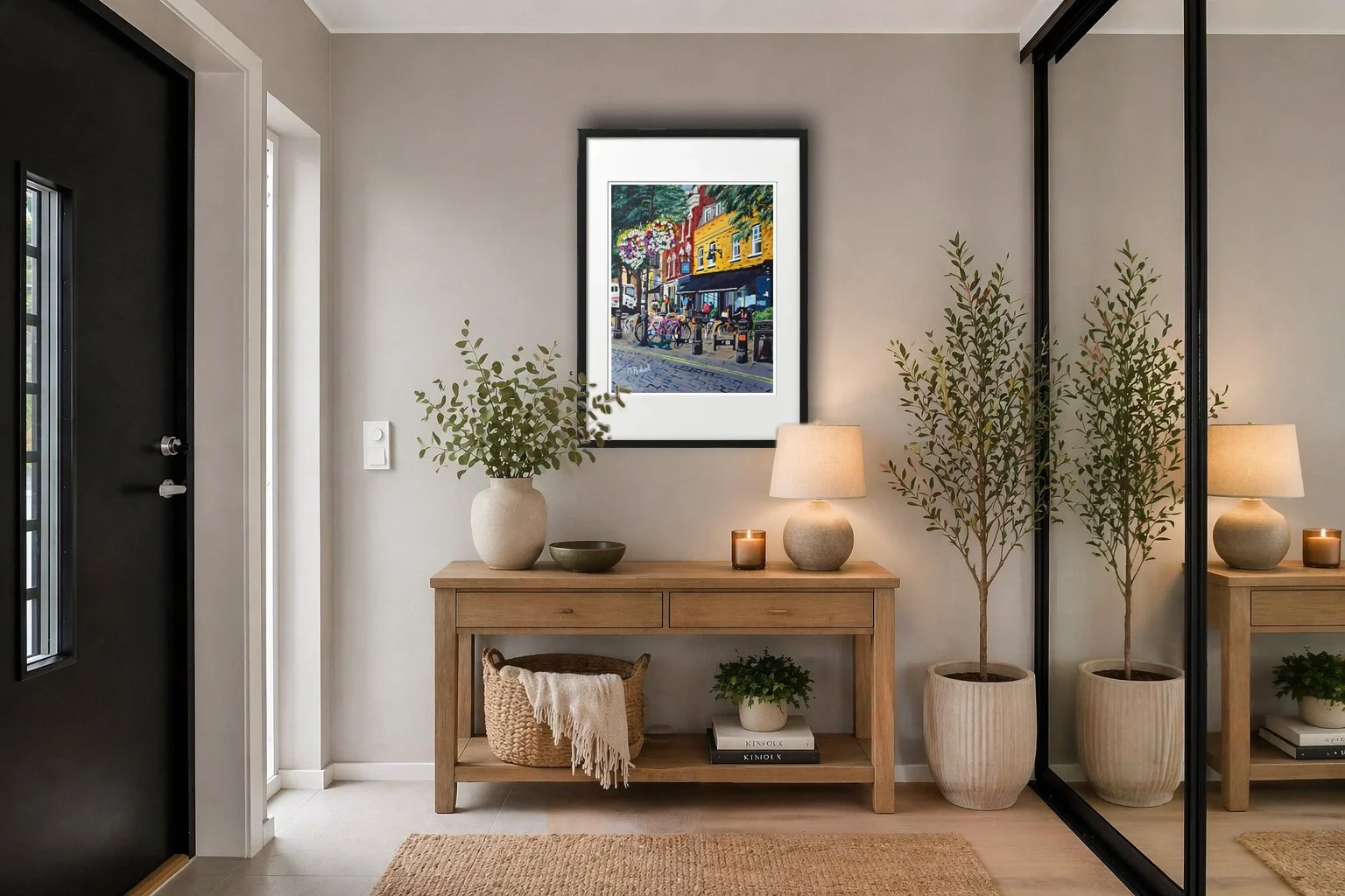 Battersea Square London Print Hallway Interior. Great Gift Idea