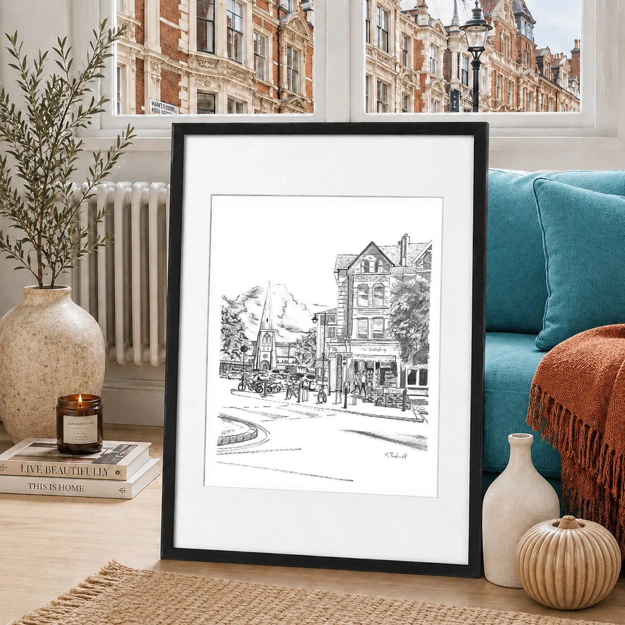 Blackheath Black and White Illustration of Tranquil Vale Artwork.jpg