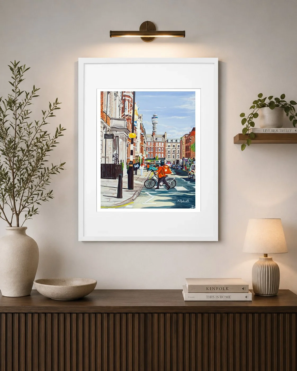 Paddington Street Colour London Print White Frame.jpg