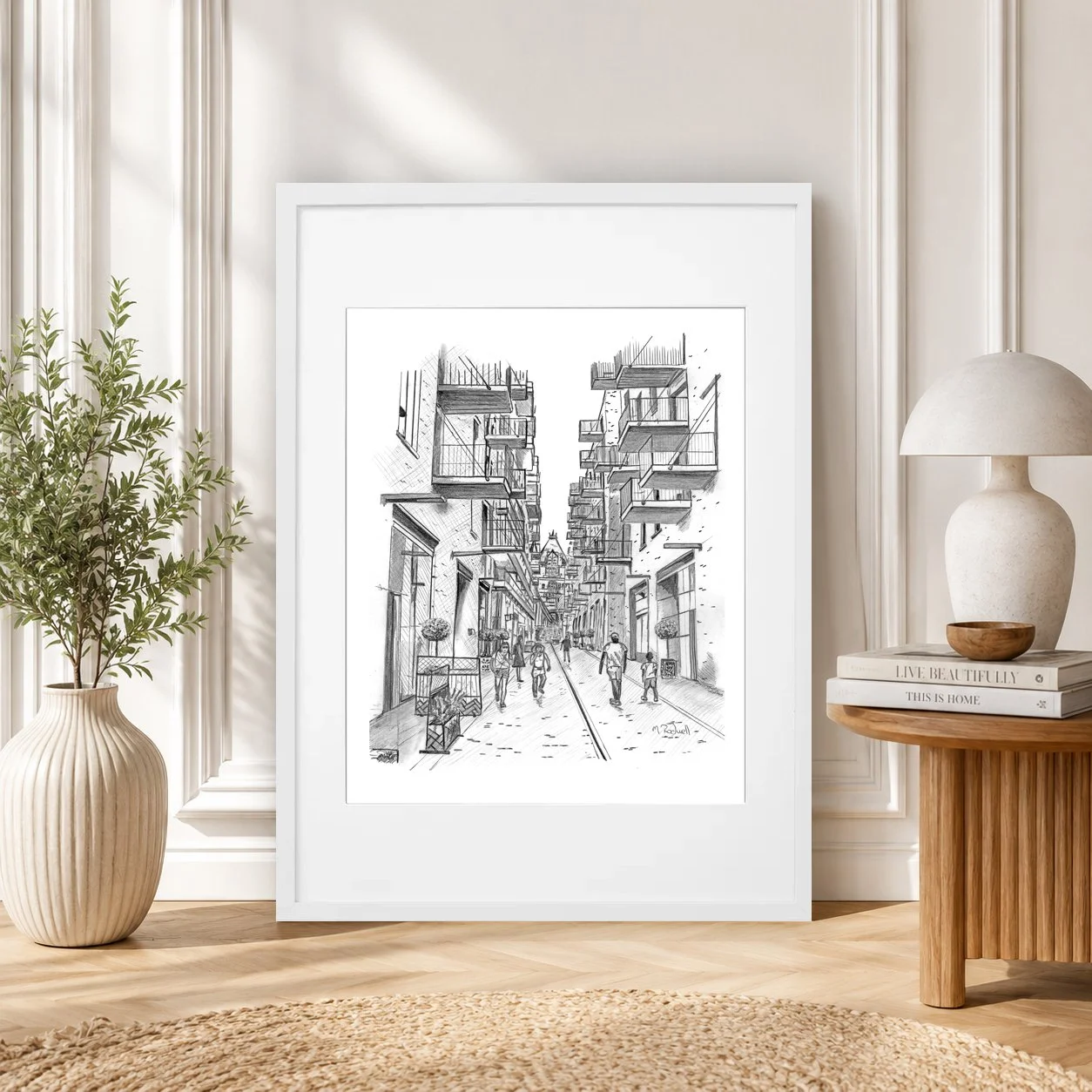 One Tower Bridge London Print Framed White.jpg