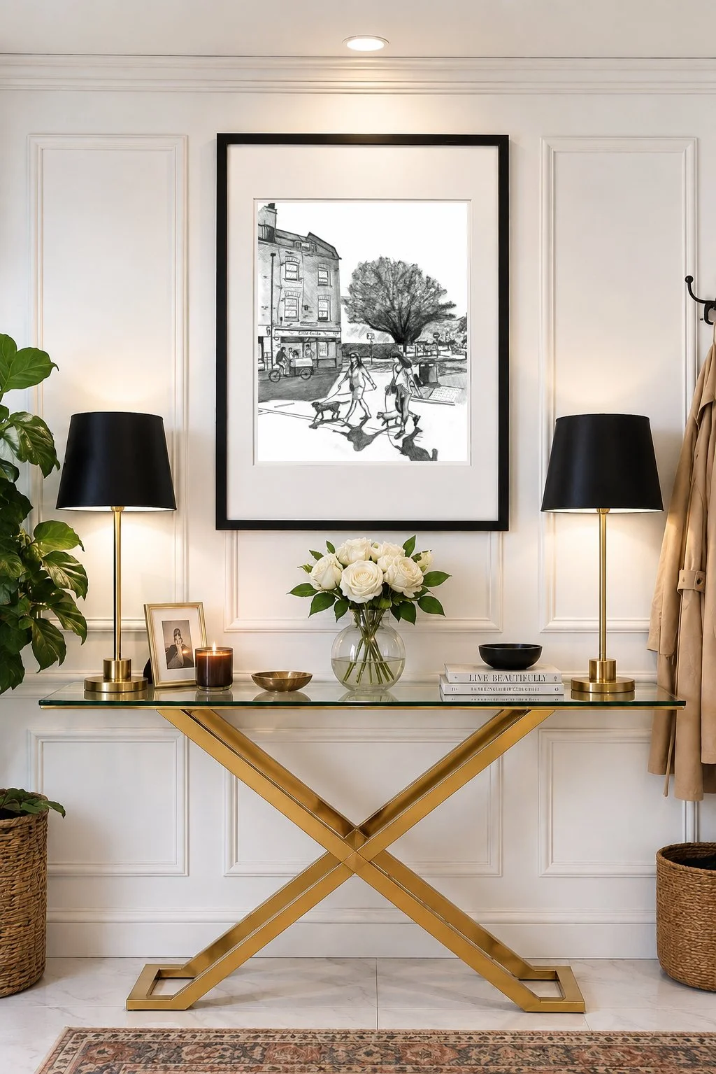 Bermondsey Street Ladies Walking Dogs Print.jpg