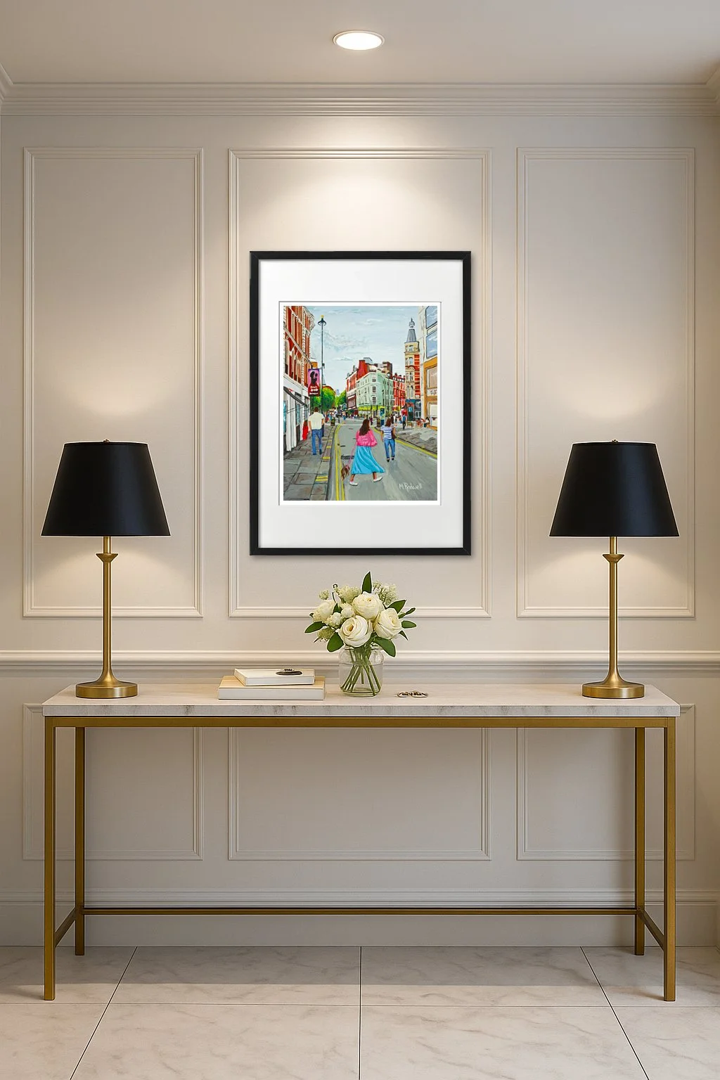 Soho West End London Print for the Hall.  Interior Ideas