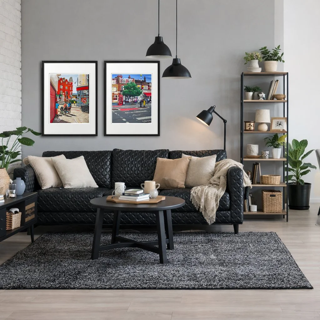 Home Interior Ideas with M.Rodwell Artwork Dulwich Village scene
