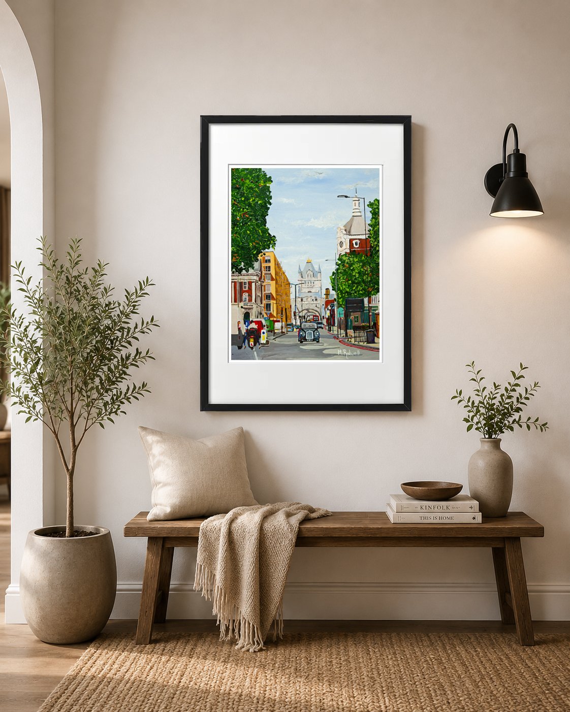 Tower Bridge Road Print London Black Frame.jpg