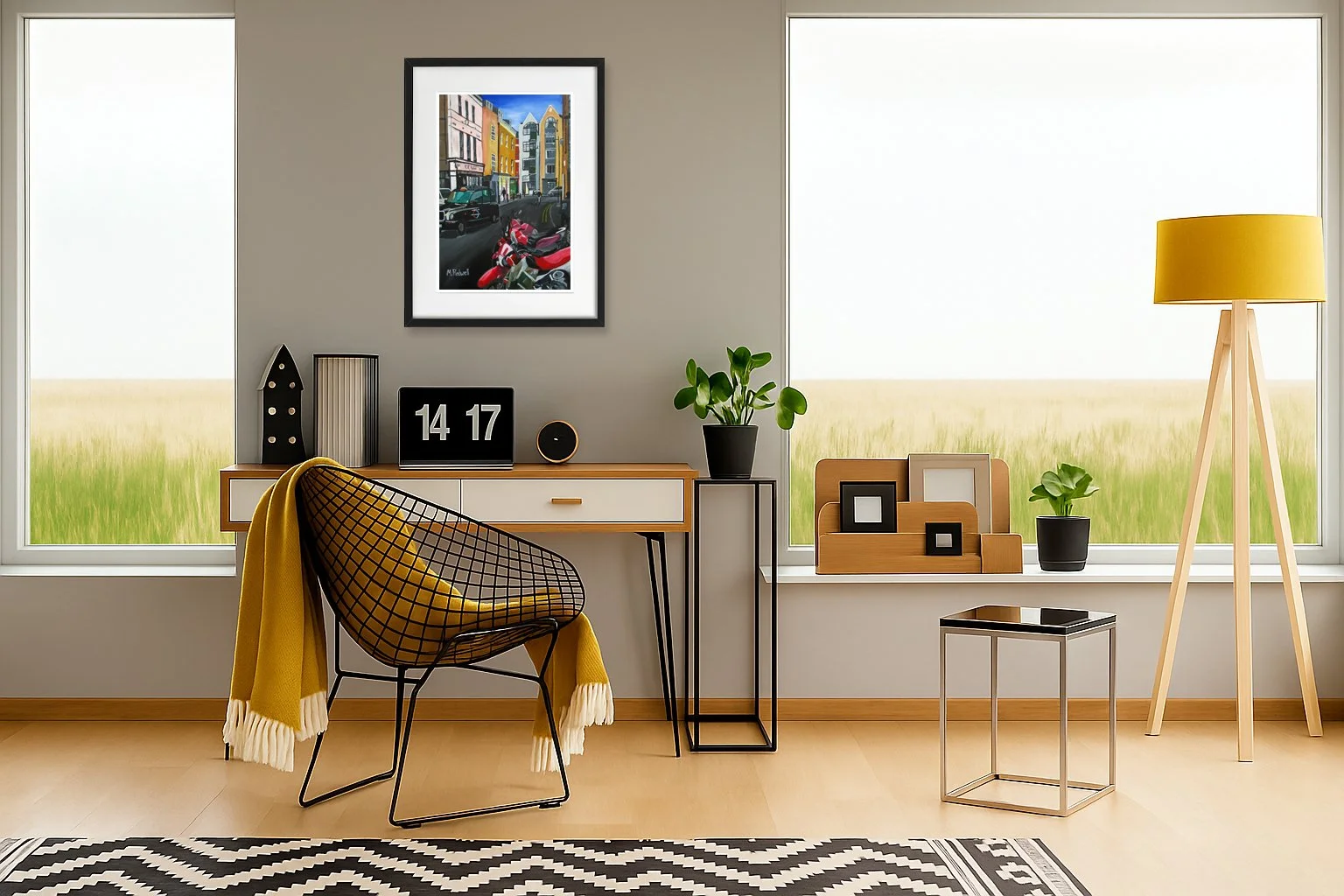 Morocco Street Bermondsey Illustration Framed.  Artwork Ideas for Home