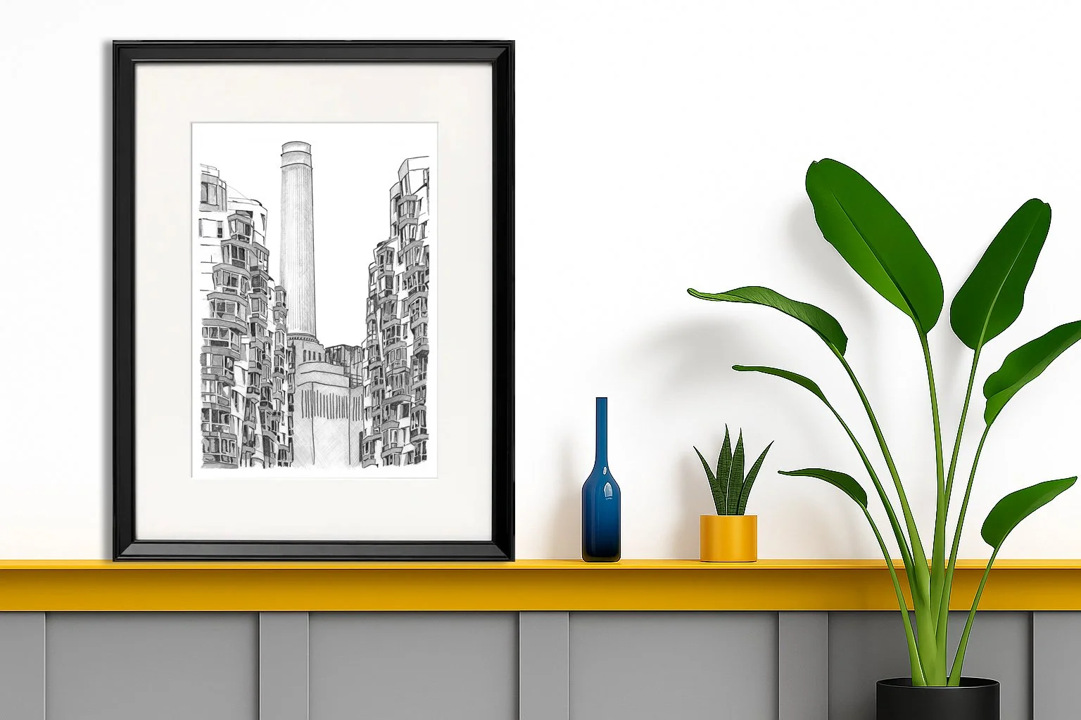 Battersea Power Station London Wall Art.  Great London Gifts