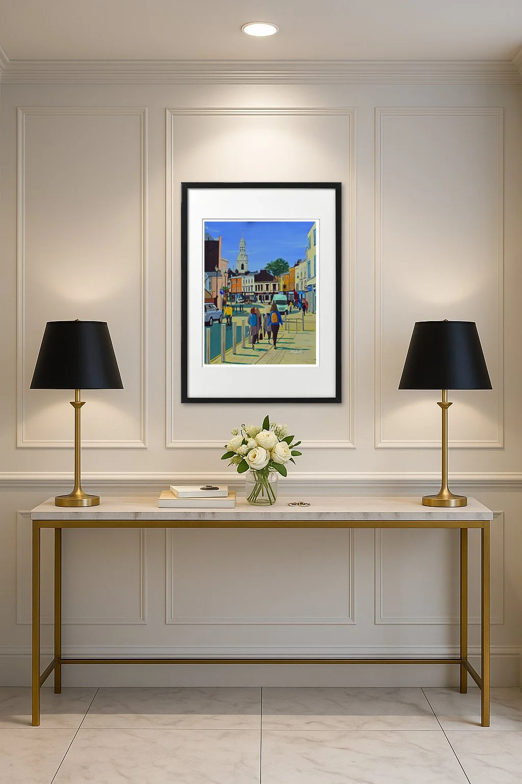 Greenwich Tourists London Print Hallway Interior