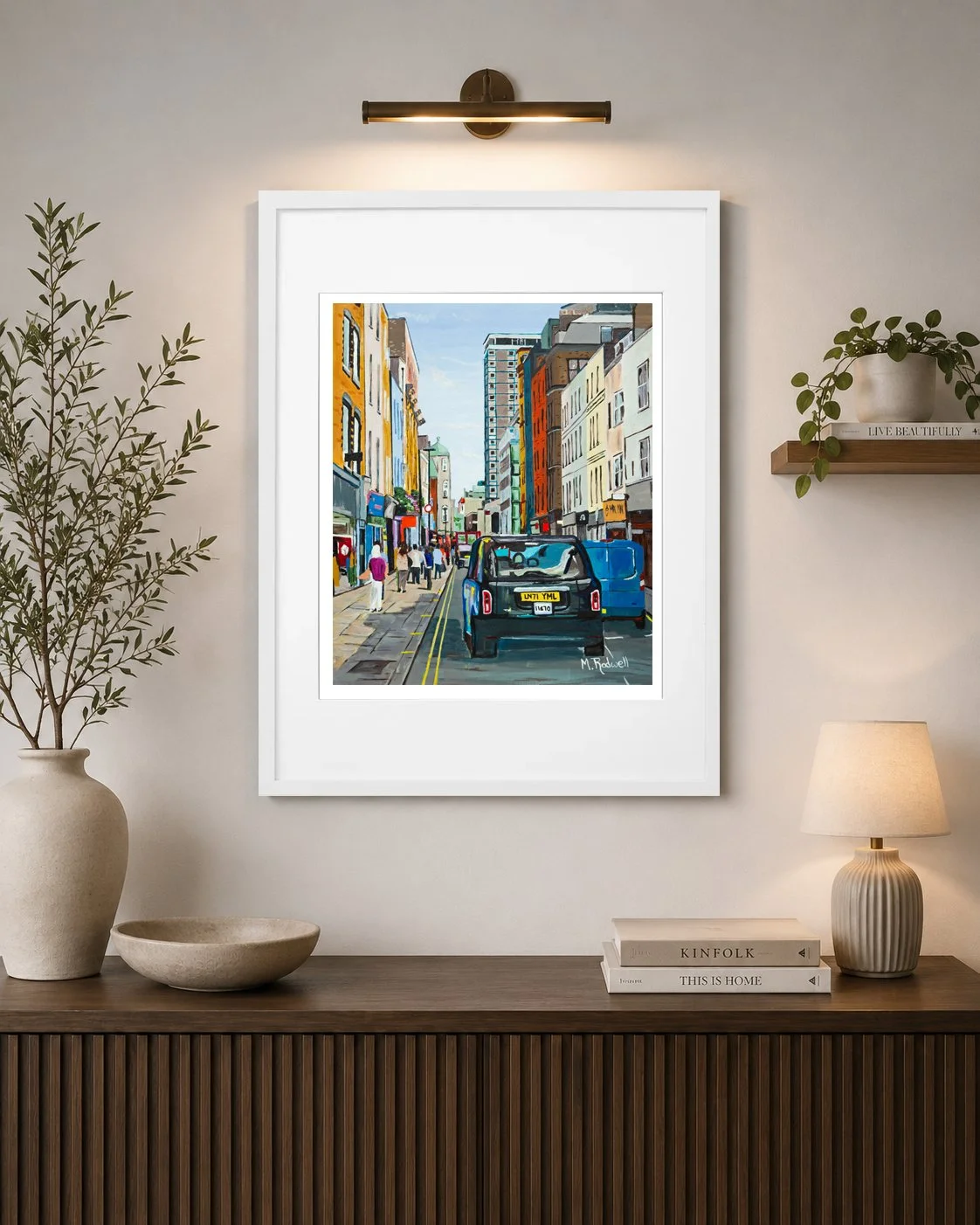 Berwick Street Soho Print London Wall Art White Frame.jpg
