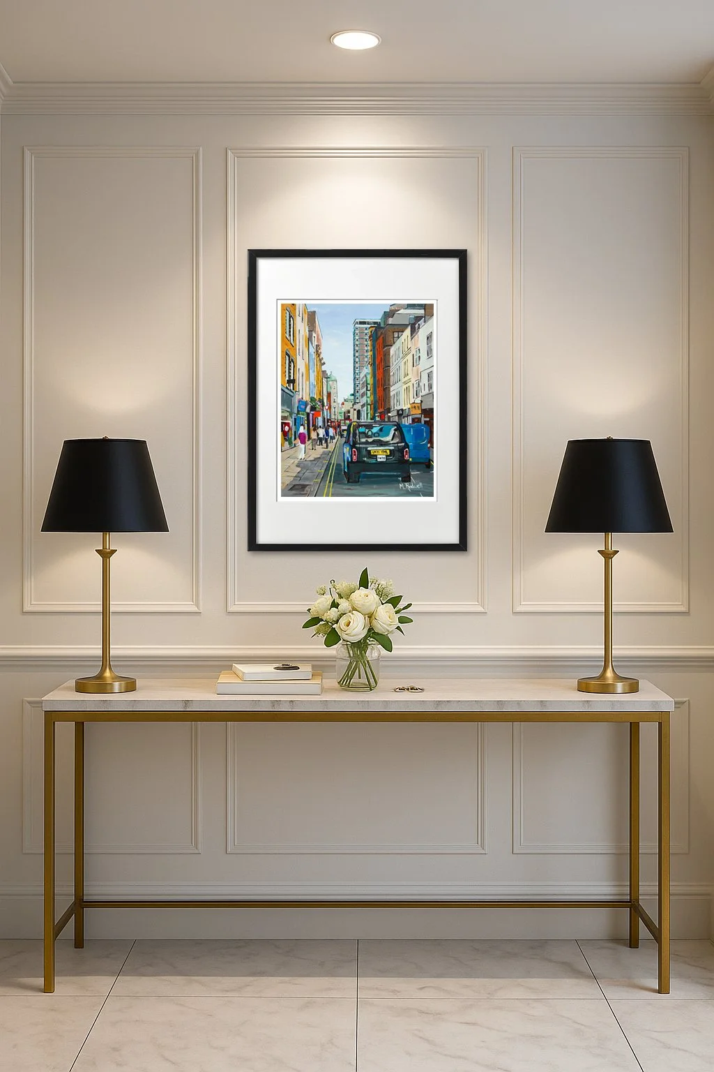 Soho Berwick Street London Wall Art.  Hallway Interior Designer Look