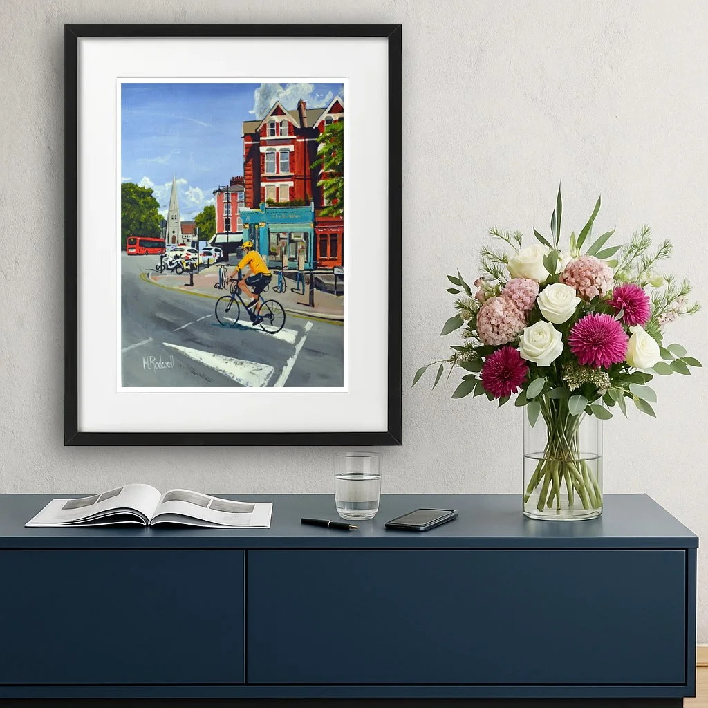 Blackheath Cyclist Illustration London Print gift Ideas