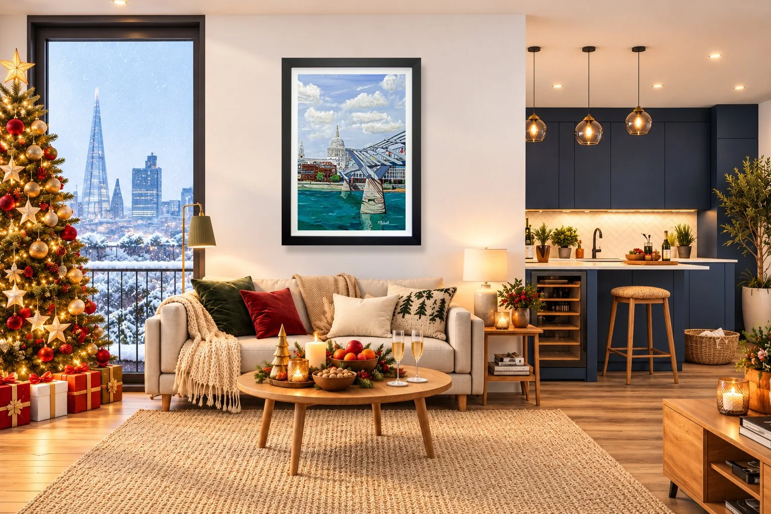 Banner Christmas St Pauls Canvas Painting by M.Rodwell.jpg