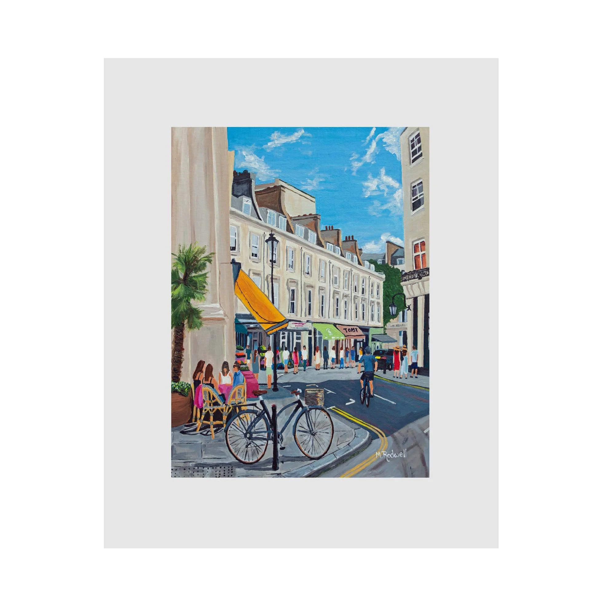 Maida Vale London Wall Art for the Home. Street Scene Illustration by M.Rodwell