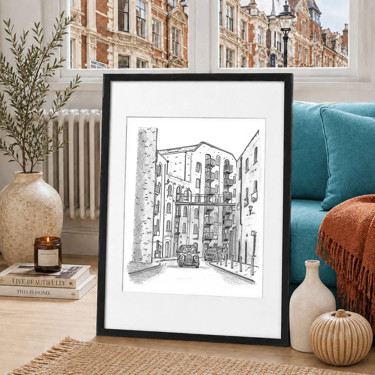 Shad Thame Pencil Illustration Print by Magnus Rodwell.jpg
