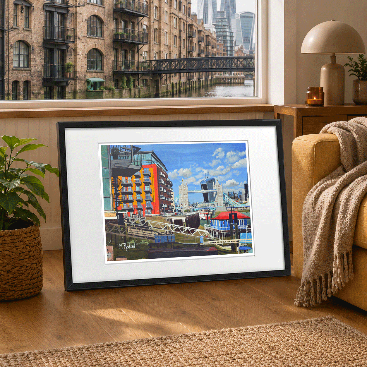 Tower Bridge View from Bermondsey Painted by Magnus Rodwell