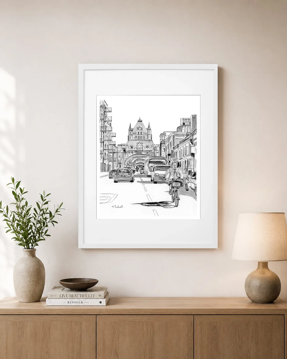 Tower Bridge Road City Slicker Pencil Print Artwork.jpg