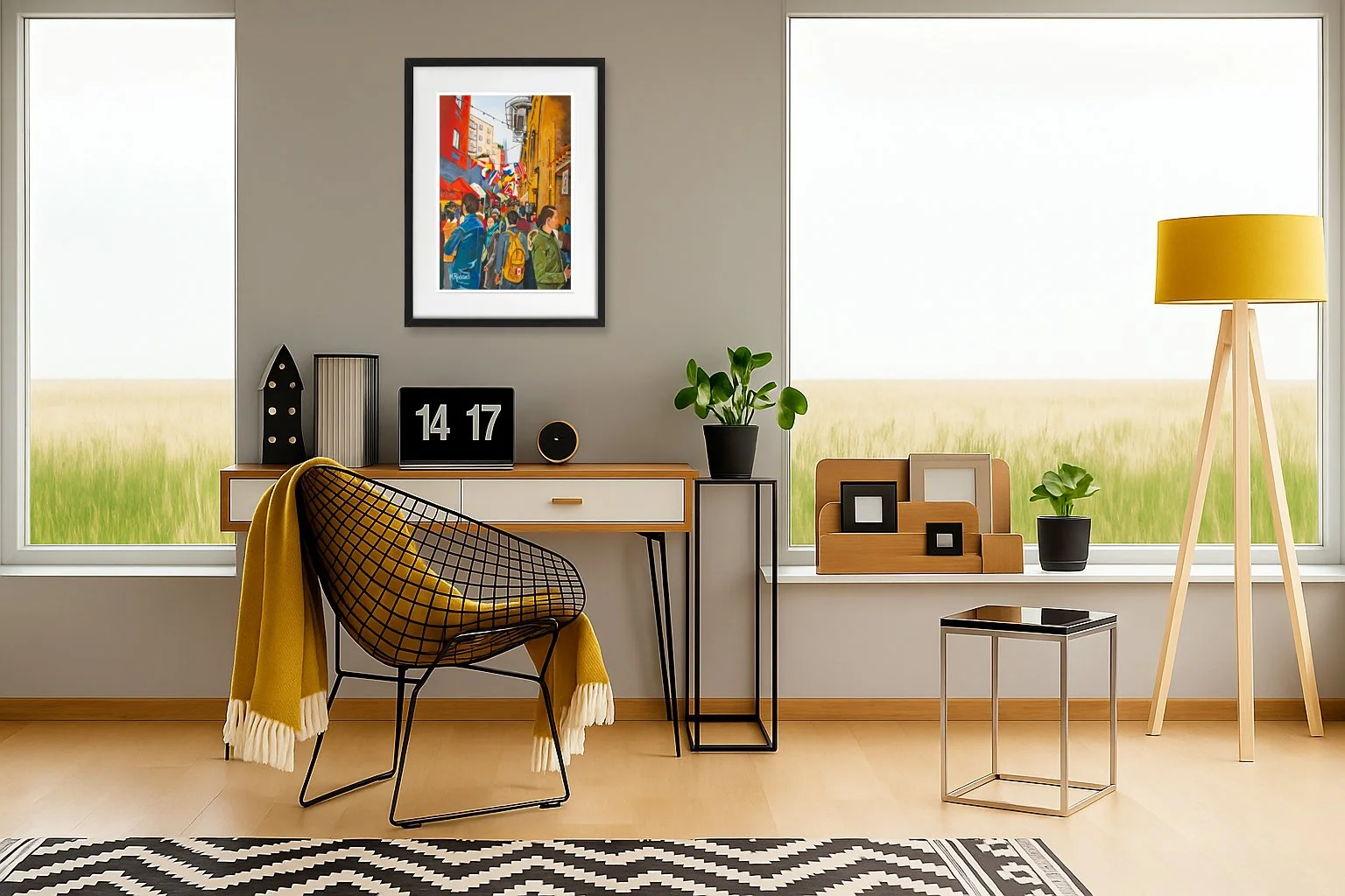 Maltby Street Market London Illustration Framed.  Home Interior Art Solutions