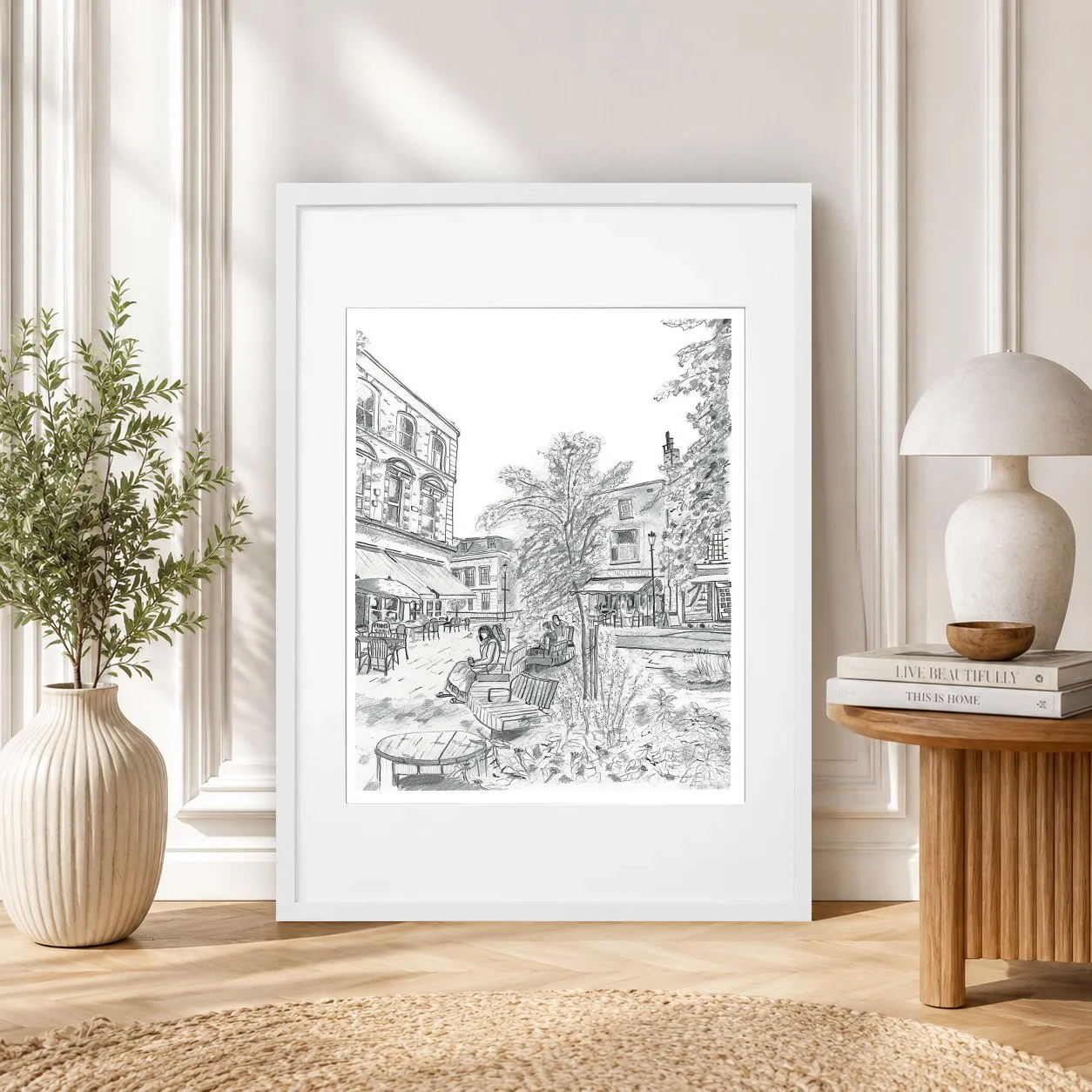 Chelsea Common Pencil Print White Frame.jpg