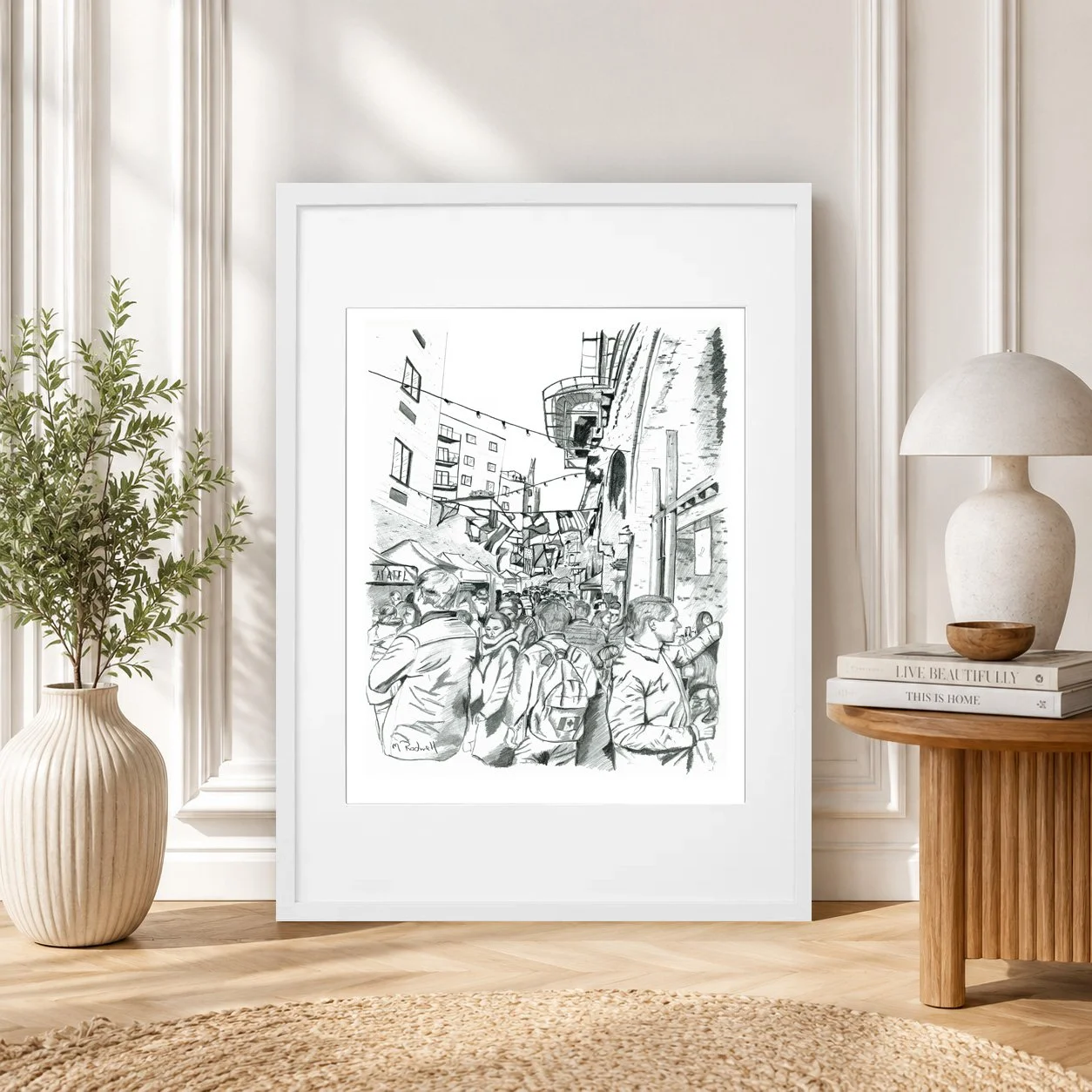 Maltby Street Market Pencil Drawing Artwork.jpg