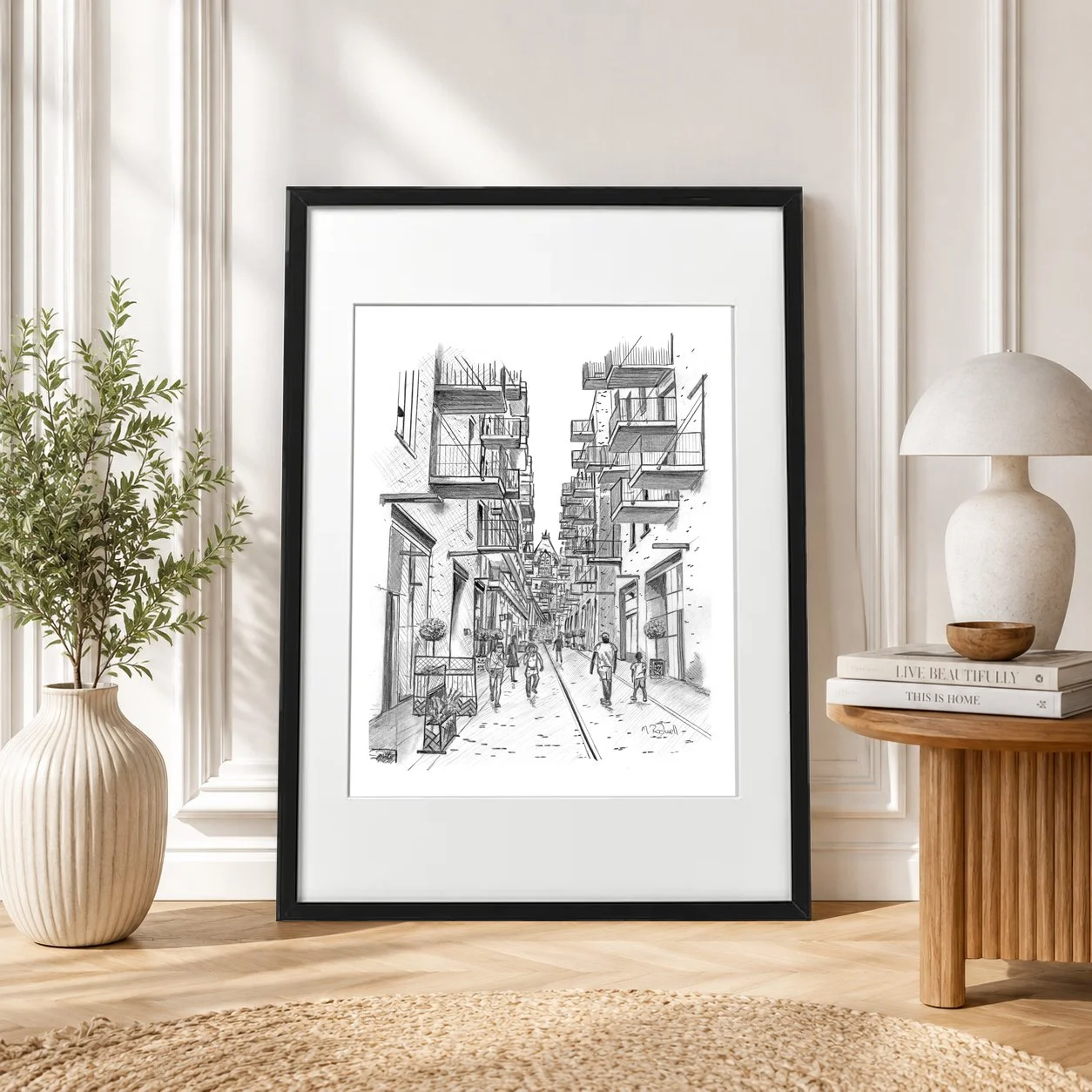 One Tower Bridge London Print Framed Black.jpg