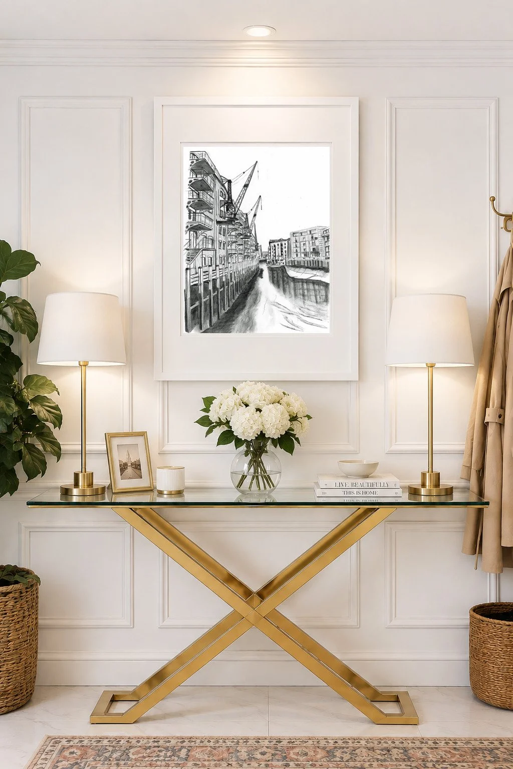 St Saviours Dock London Pencil Print.jpg