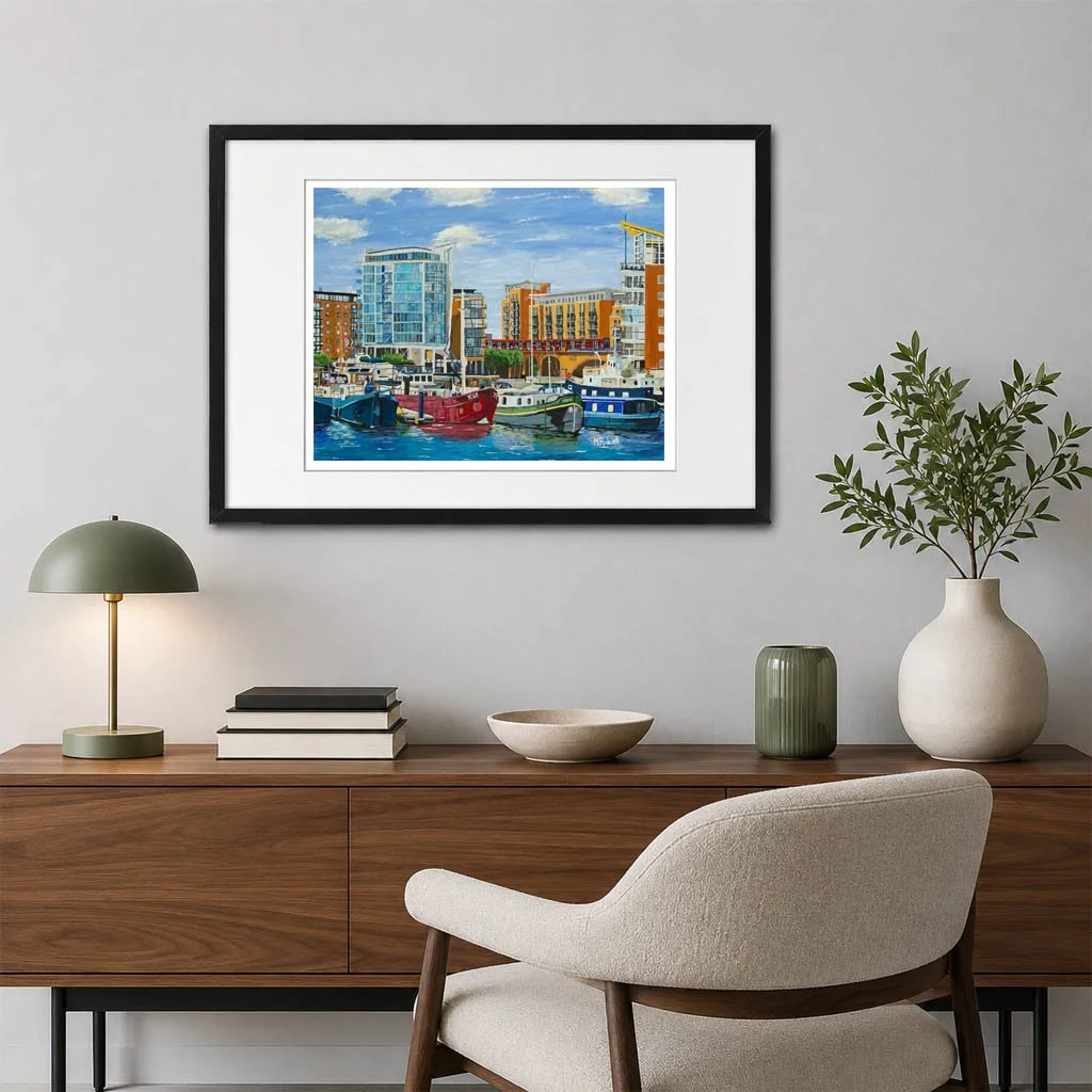Interior Design Inspiration London Art Print Limehouse Basin Marina